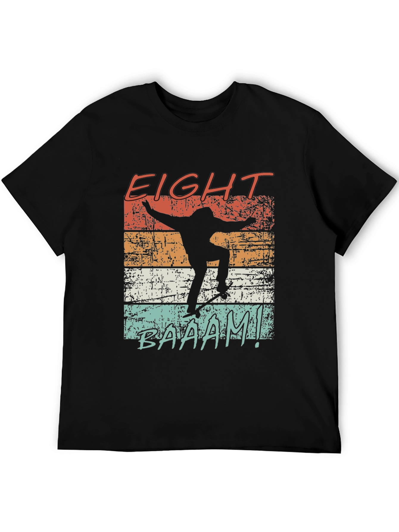 Eight Baaam Skateboarder Black T-Shirt