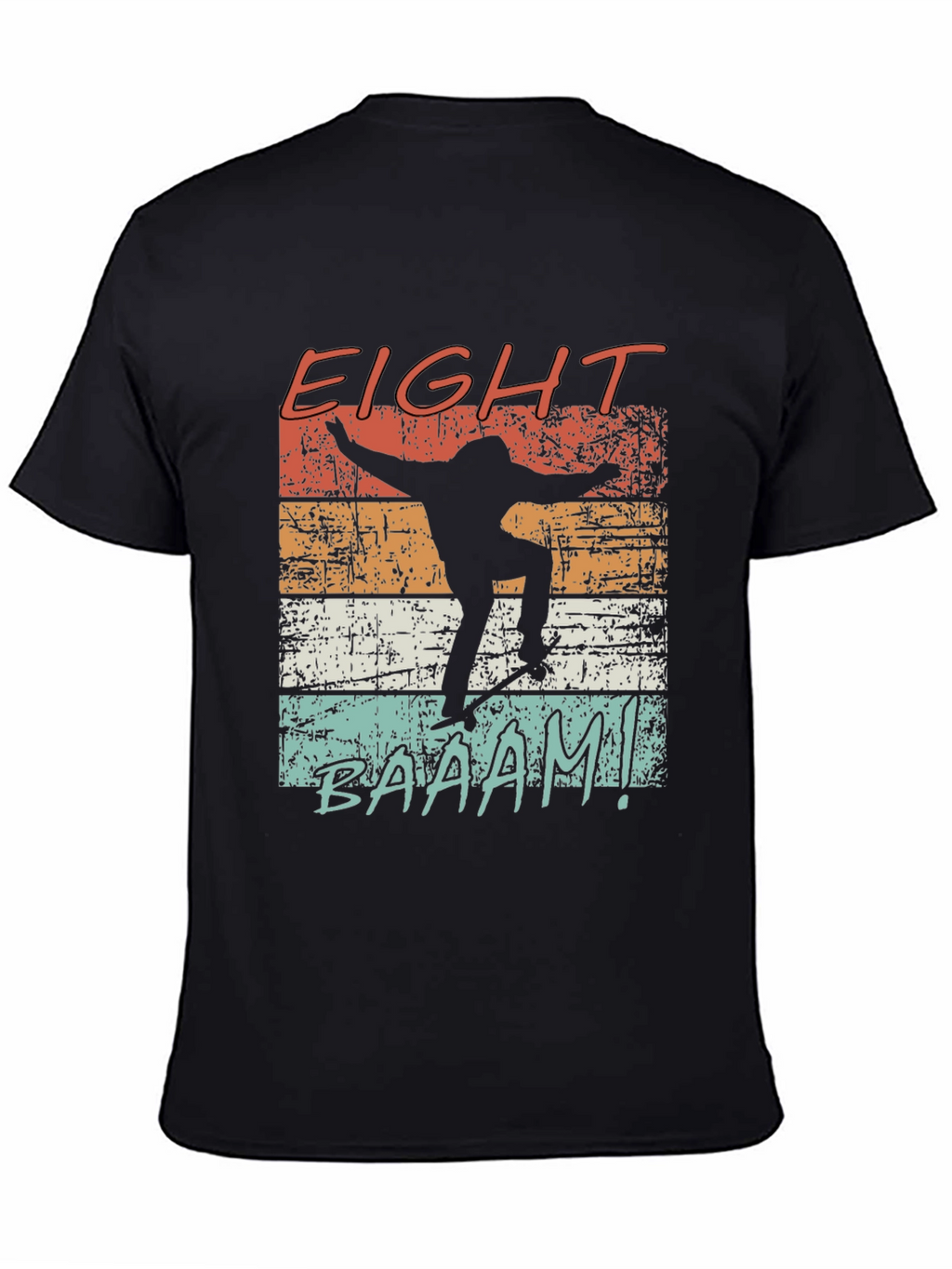 Eight Baaam Skateboarder Black T-Shirt