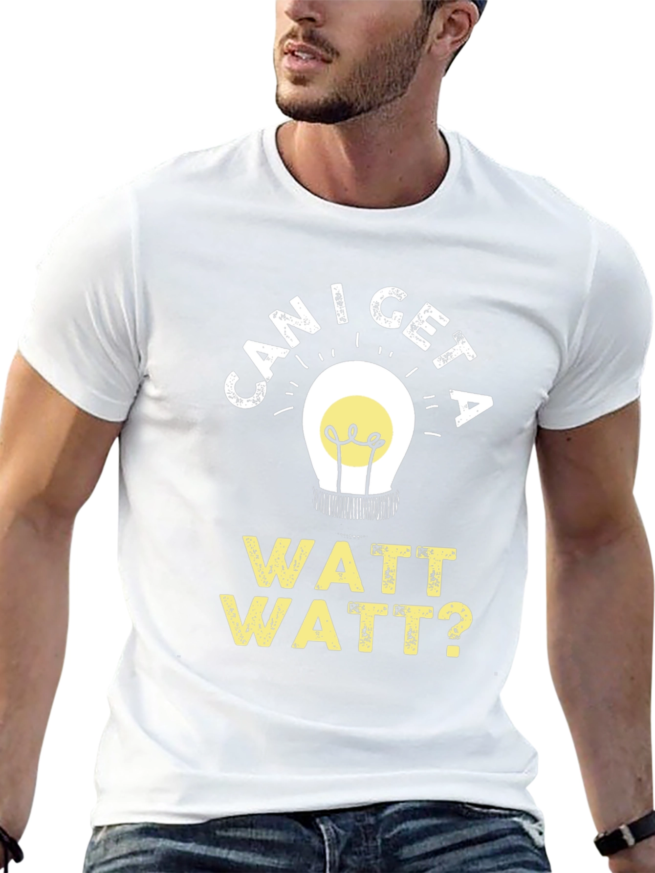 Can I Get A Watt Watt Funny Electrician T-Shirt