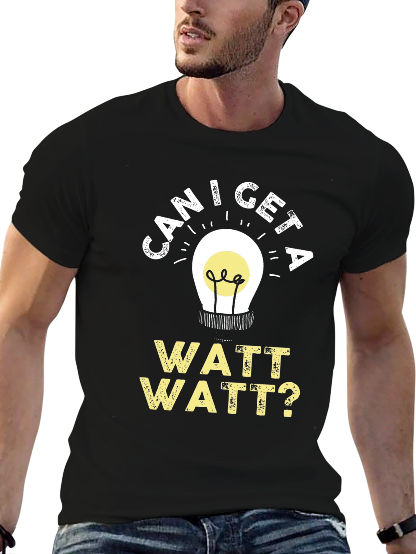 Can I Get A Watt Watt Funny Electrician T-Shirt