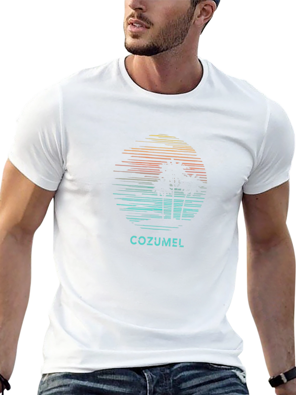 Cozumel Palm Tree Retro T-Shirt