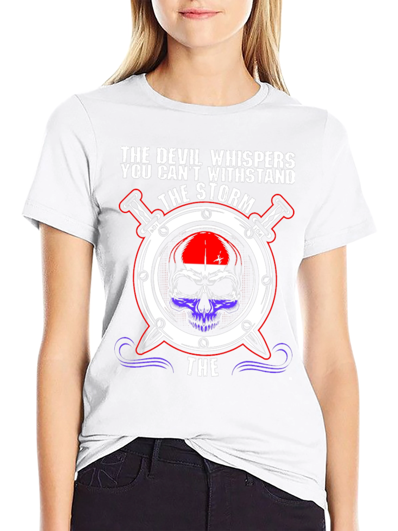 Devil Whispers the Storm Graphic Tee