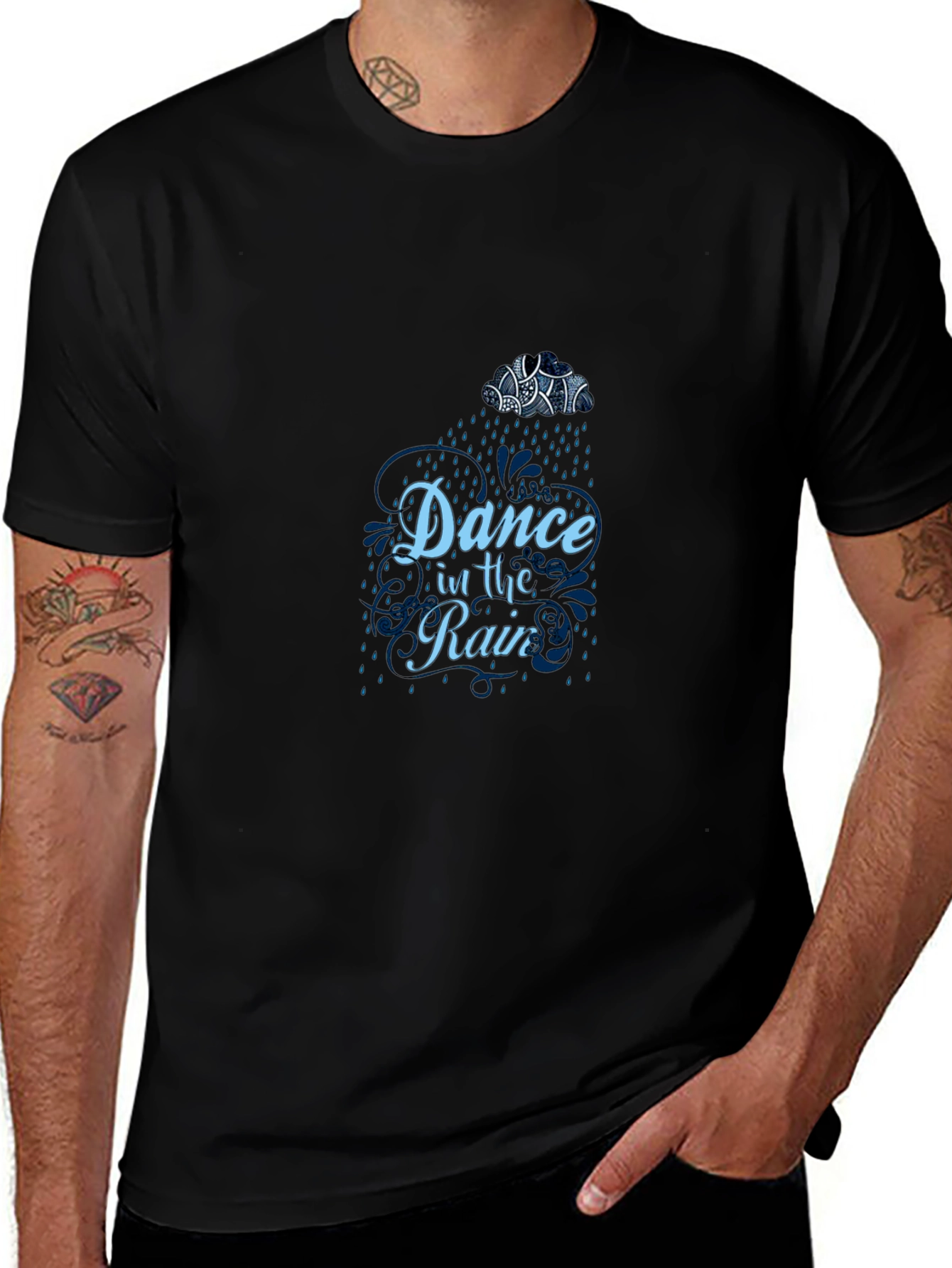 Dance in the Rain Black Graphic Tee