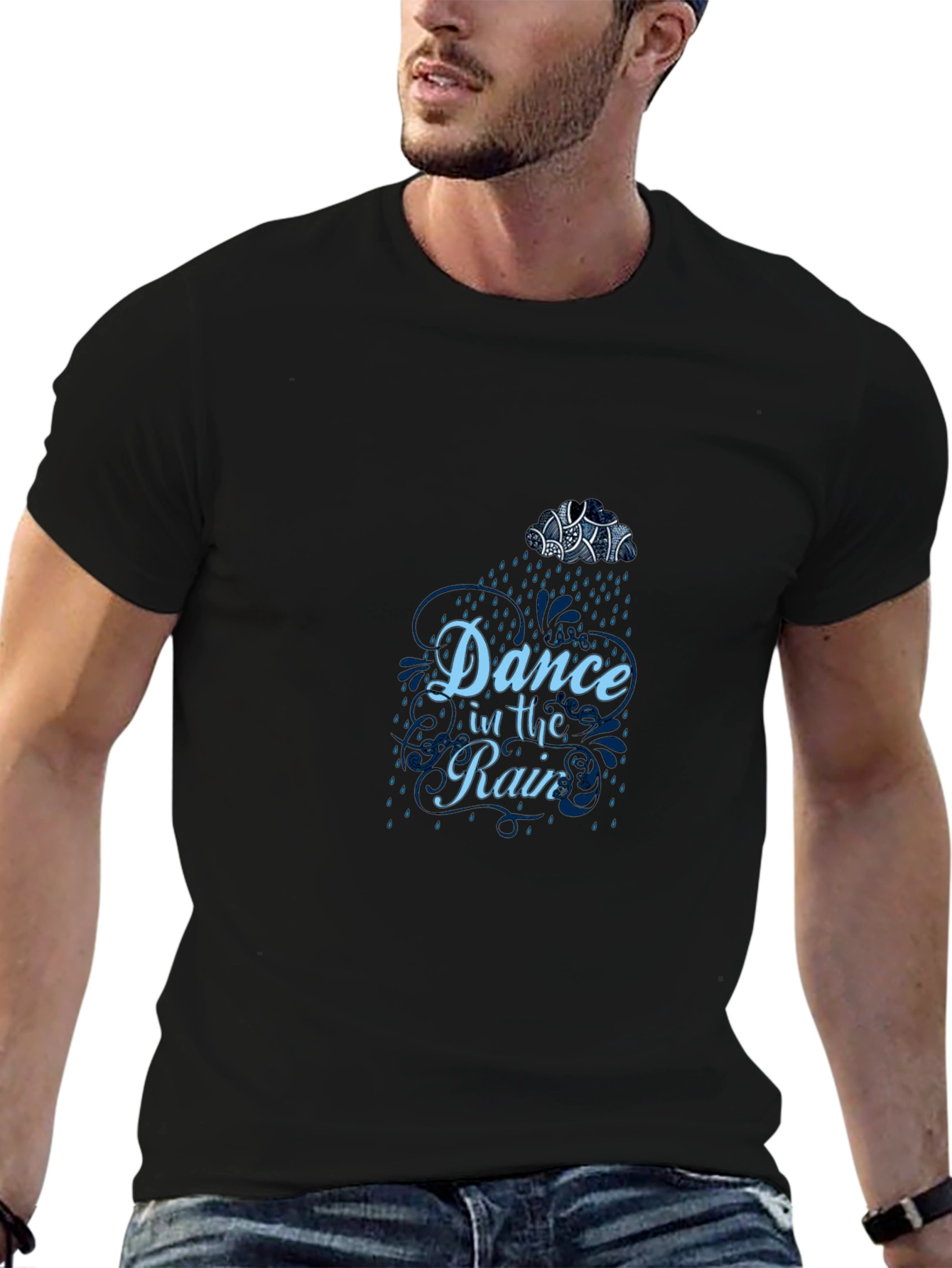 Dance in the Rain Black Graphic Tee