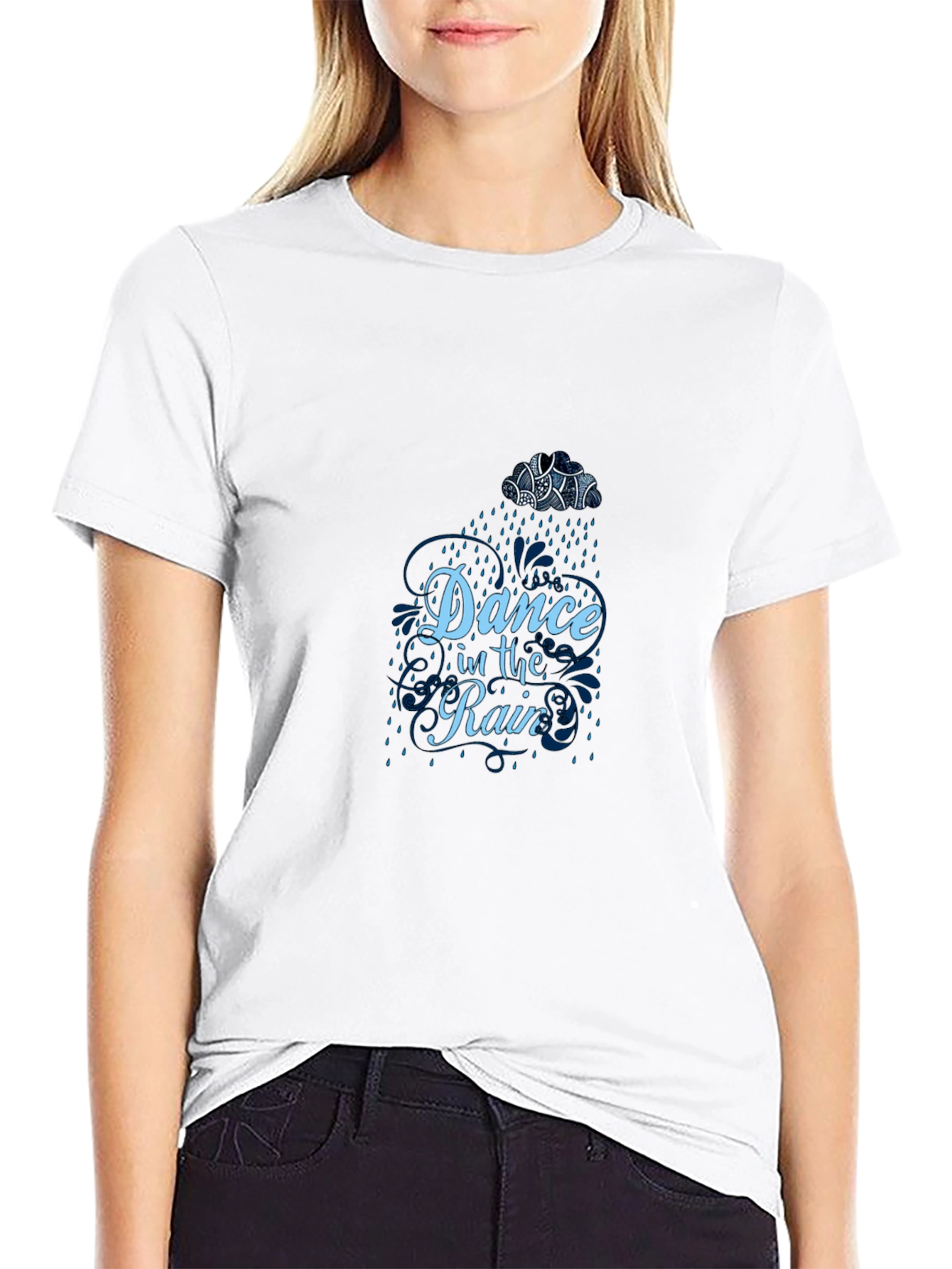 Dance in the Rain Black Graphic Tee