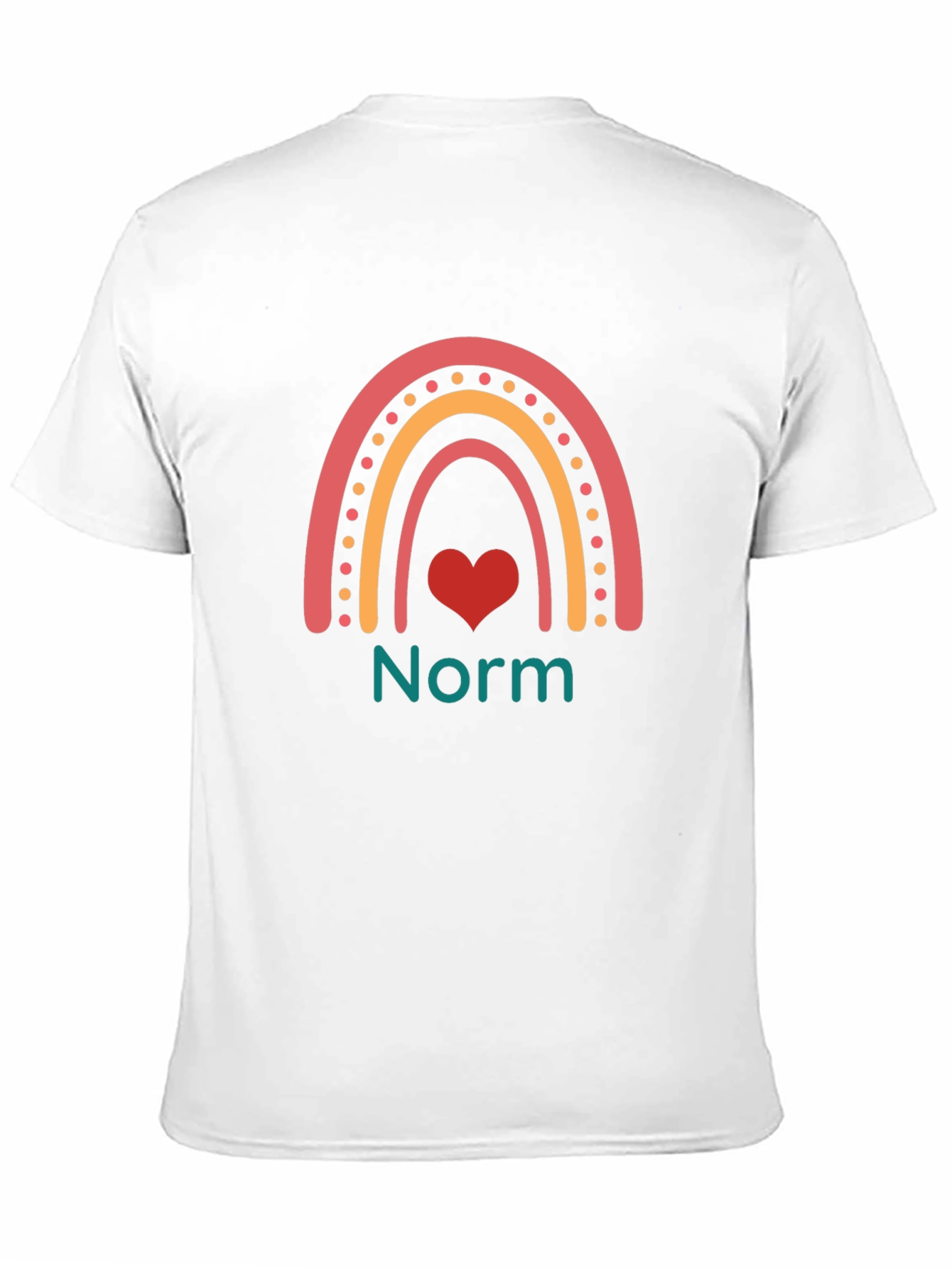 Norm Rainbow Heart Graphic Tee - Black