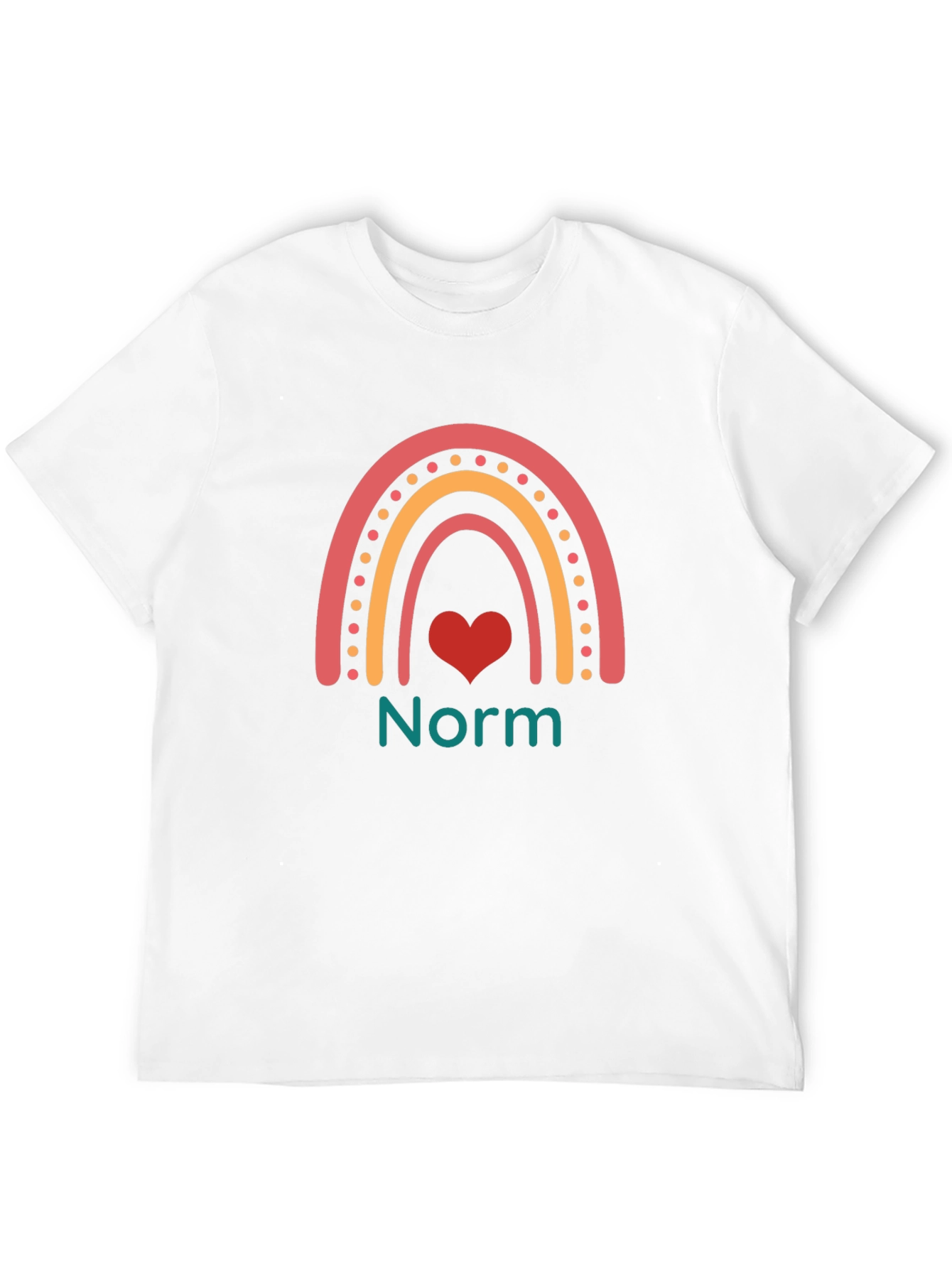 Norm Rainbow Heart Graphic Tee - Black