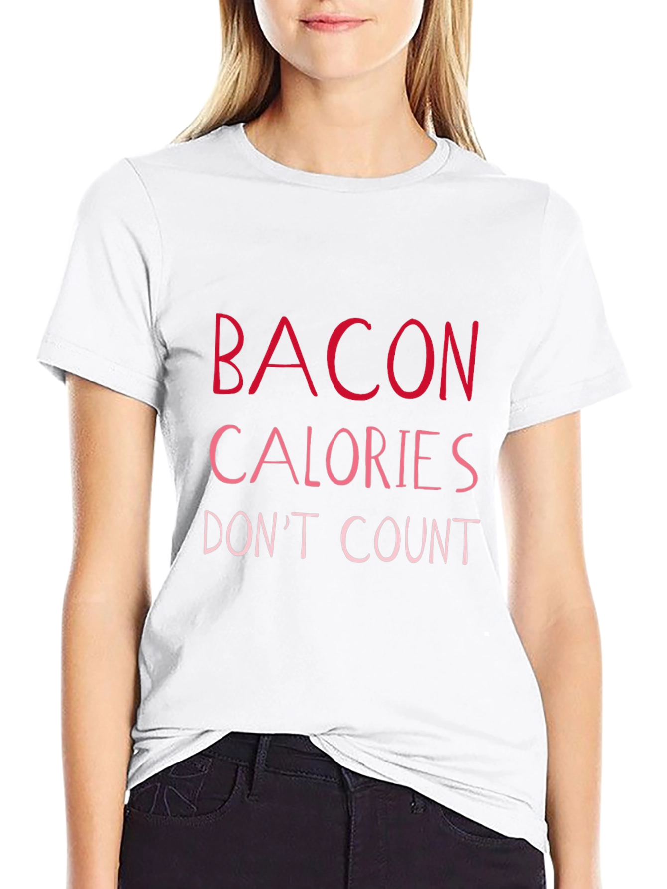 Bacon Calories Dont Count T-Shirt - Funny Foodie Tee