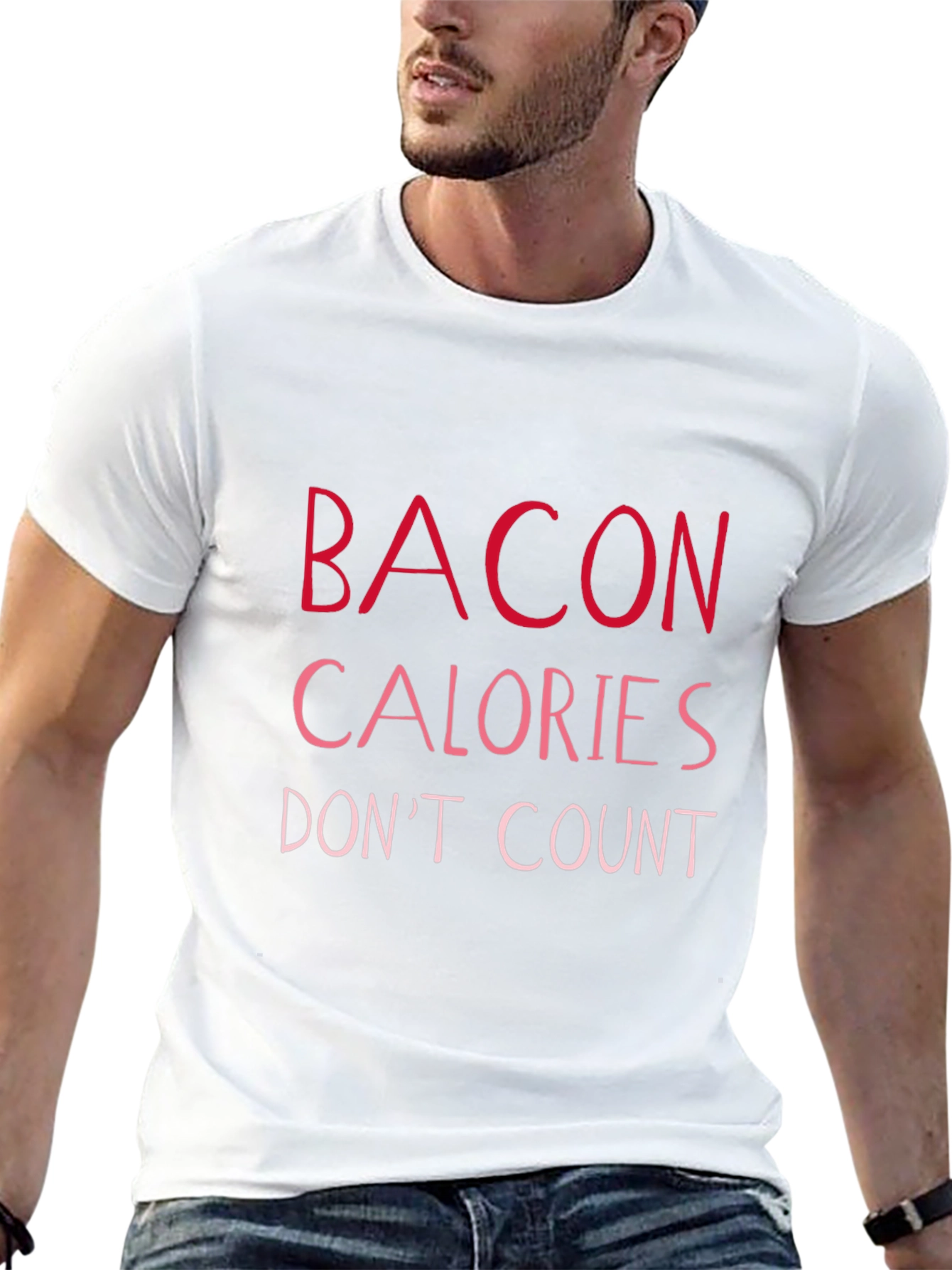 Bacon Calories Dont Count T-Shirt - Funny Foodie Tee