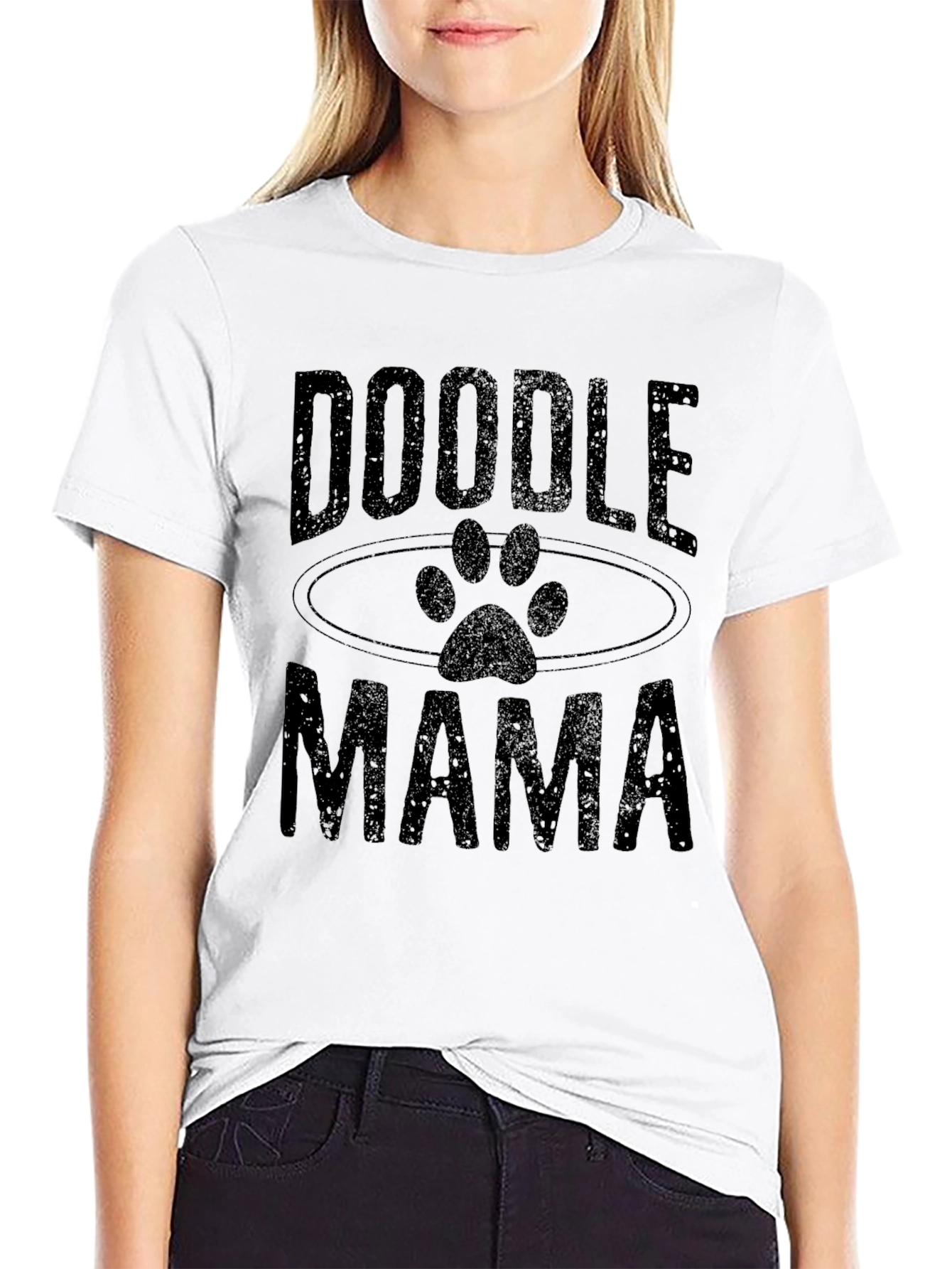 Doodle Mama Black Graphic T-Shirt