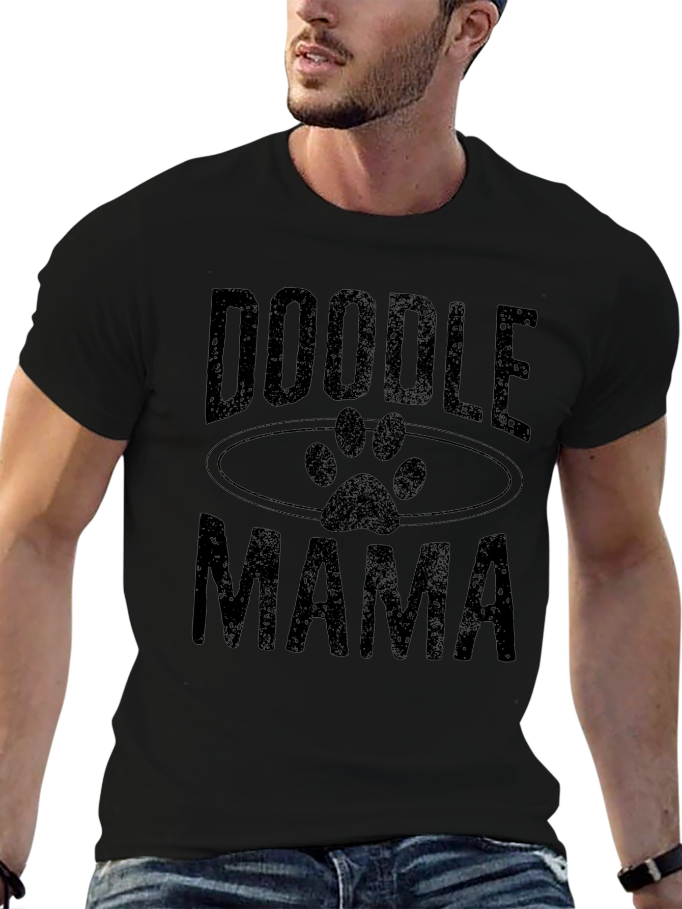 Doodle Mama Black Graphic T-Shirt