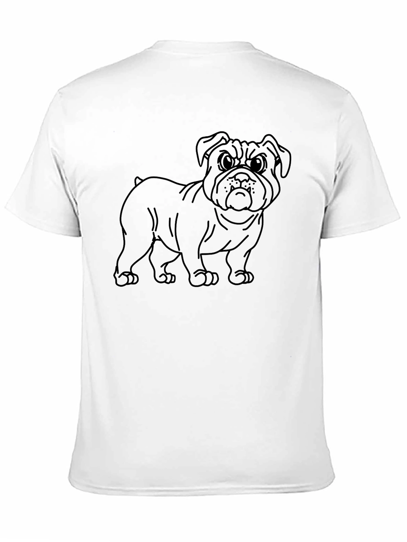 Bulldog Graphic Tee - Mens Black Crew Neck Shirt