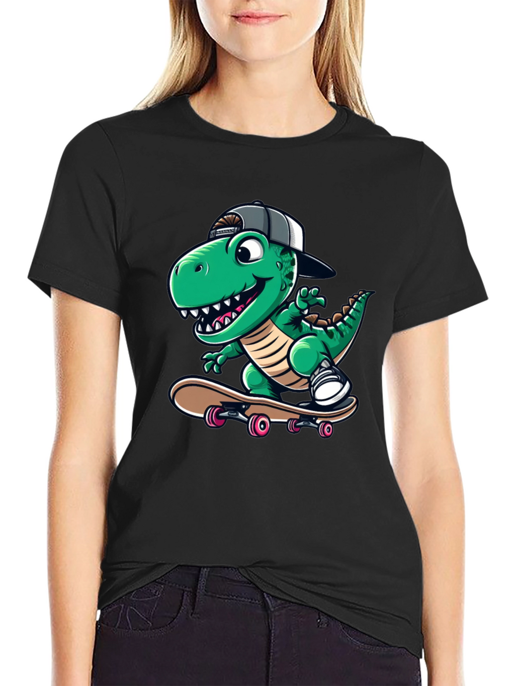 Cool Dinosaur Skateboarder T-Shirt