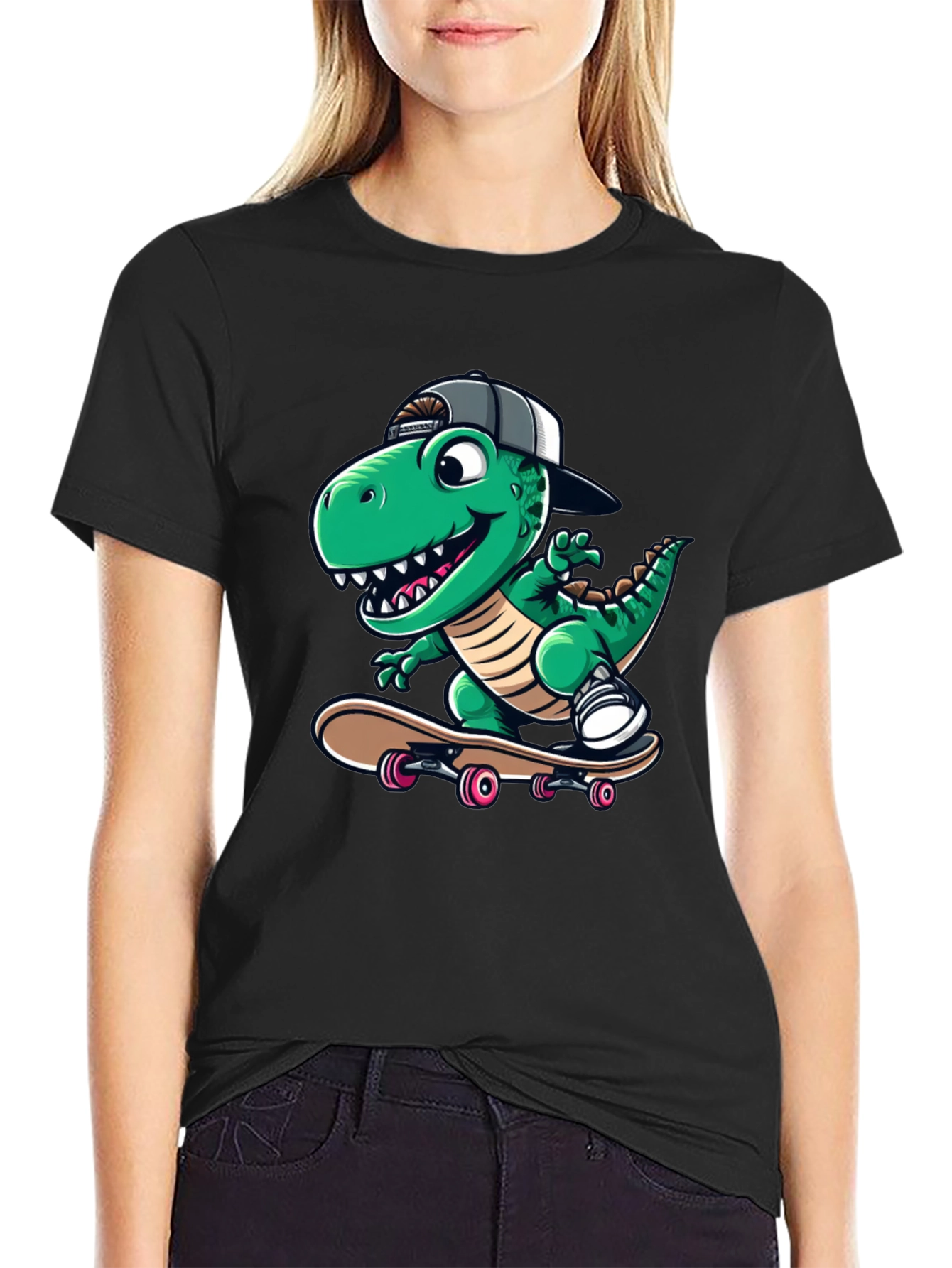 Cool Dinosaur Skateboarder T-Shirt