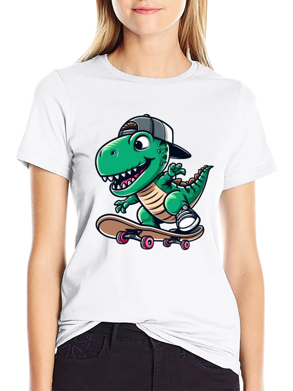 Cool Dinosaur Skateboarder T-Shirt