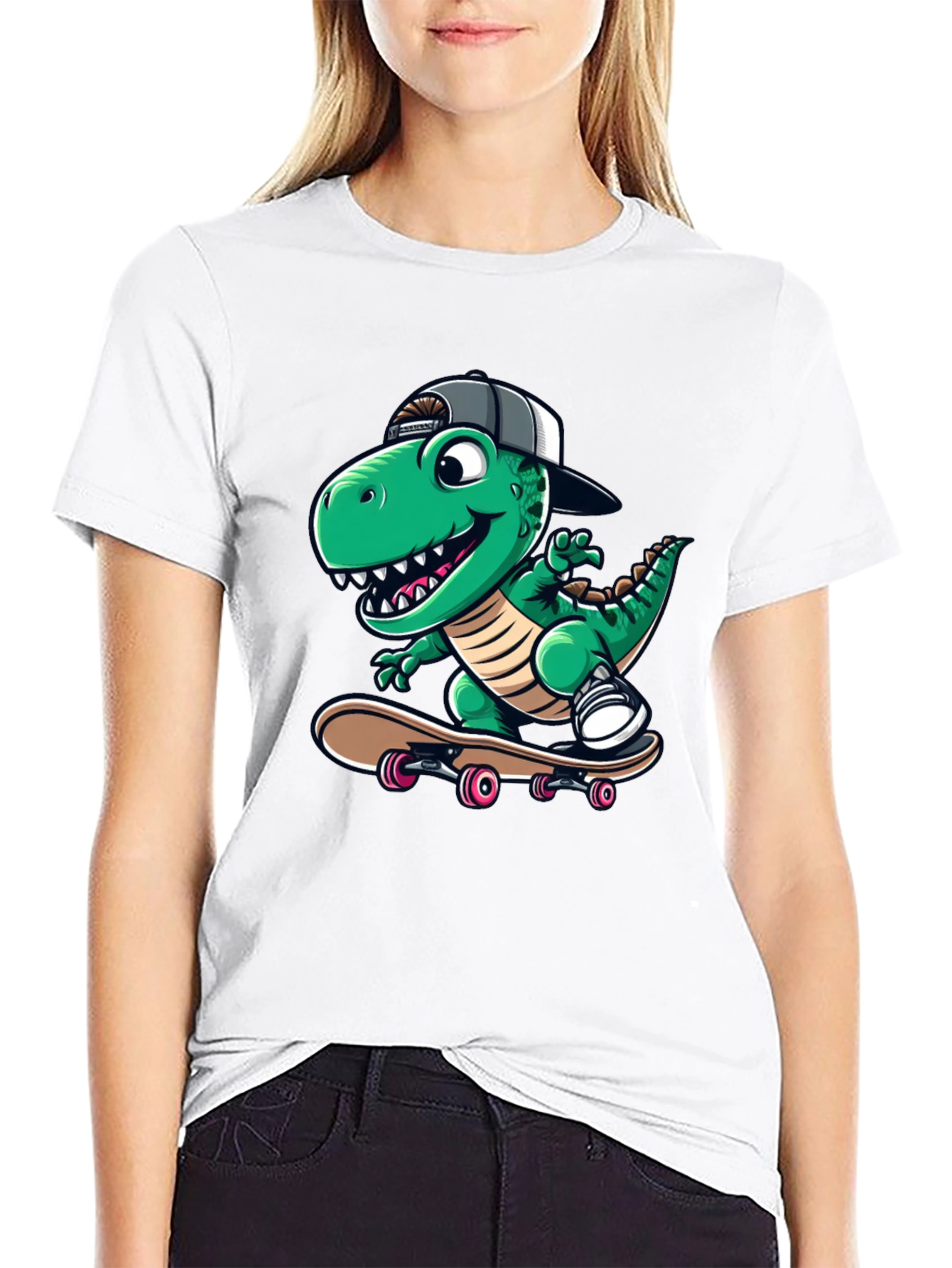 Cool Dinosaur Skateboarder T-Shirt
