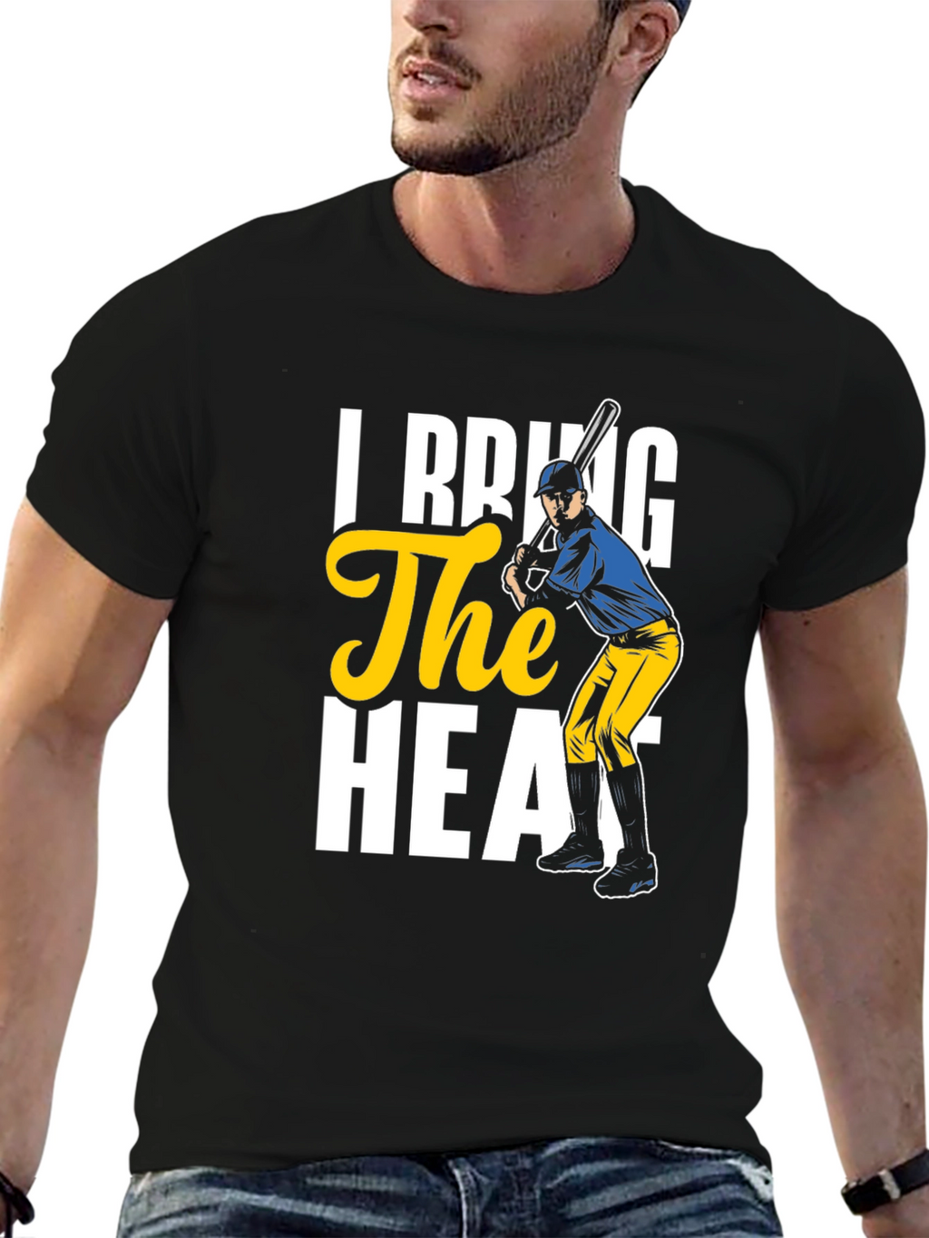Baseball Player The Heat Graphic T-Shirt