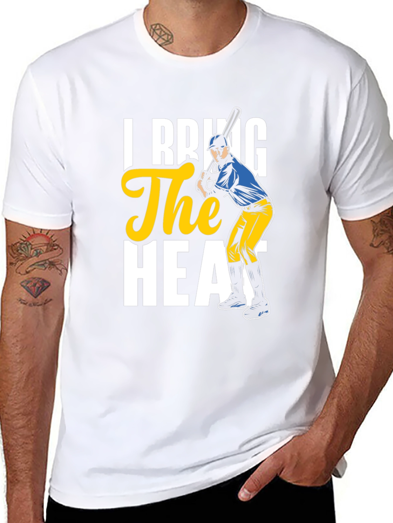 Baseball Player The Heat Graphic T-Shirt