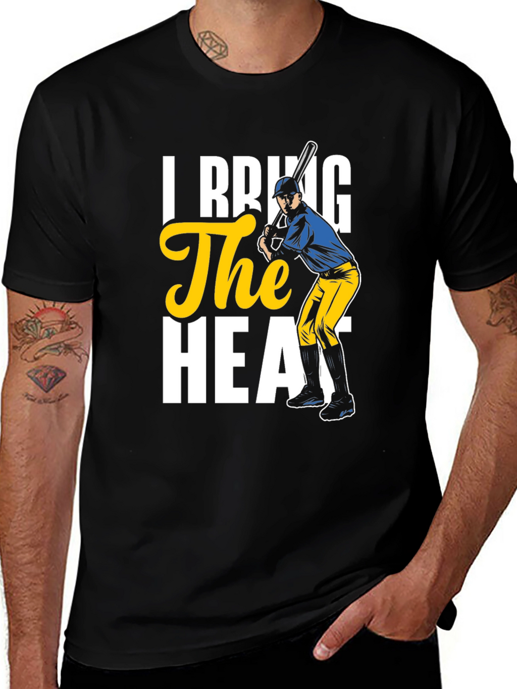 Baseball Player The Heat Graphic T-Shirt