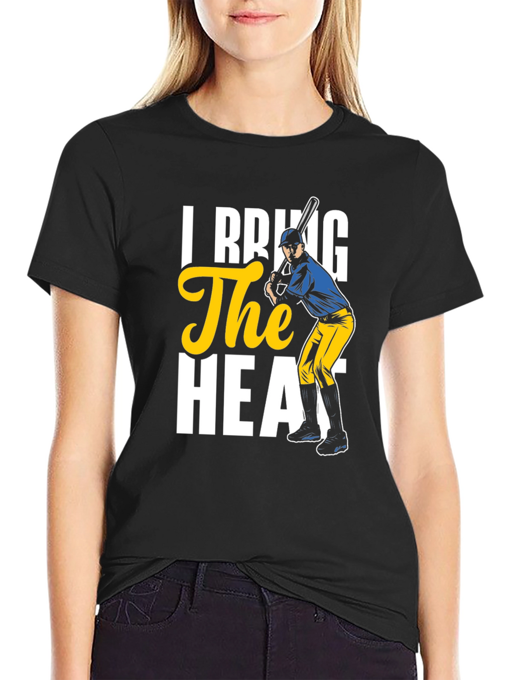 Baseball Player The Heat Graphic T-Shirt