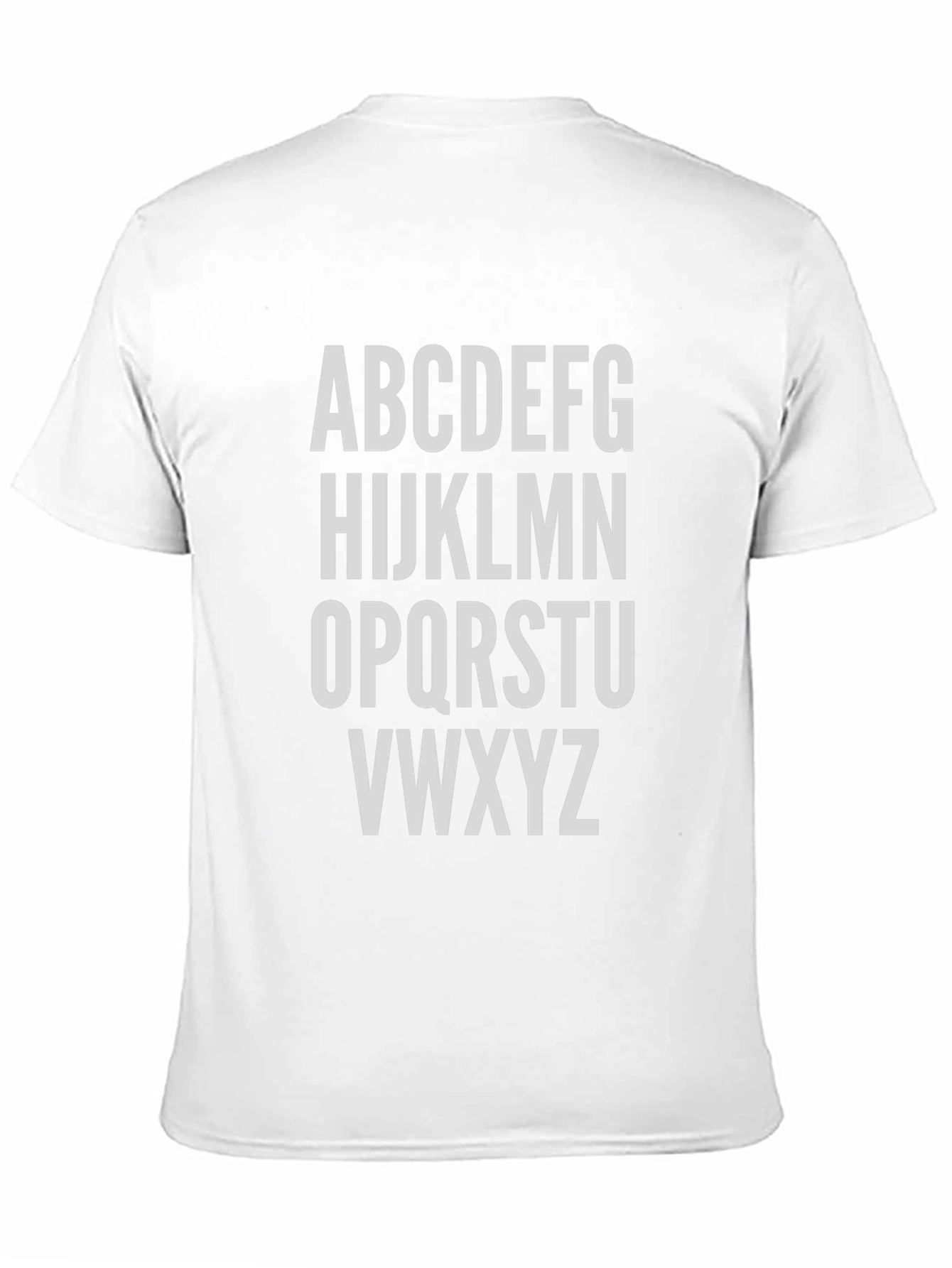 Alphabet Tee: Classic Black Cotton Blend Shirt