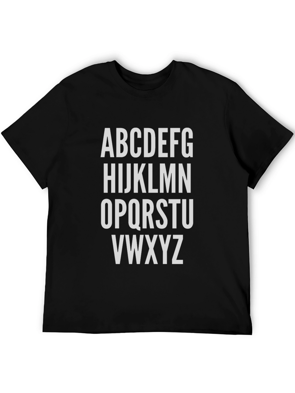Alphabet Tee: Classic Black Cotton Blend Shirt