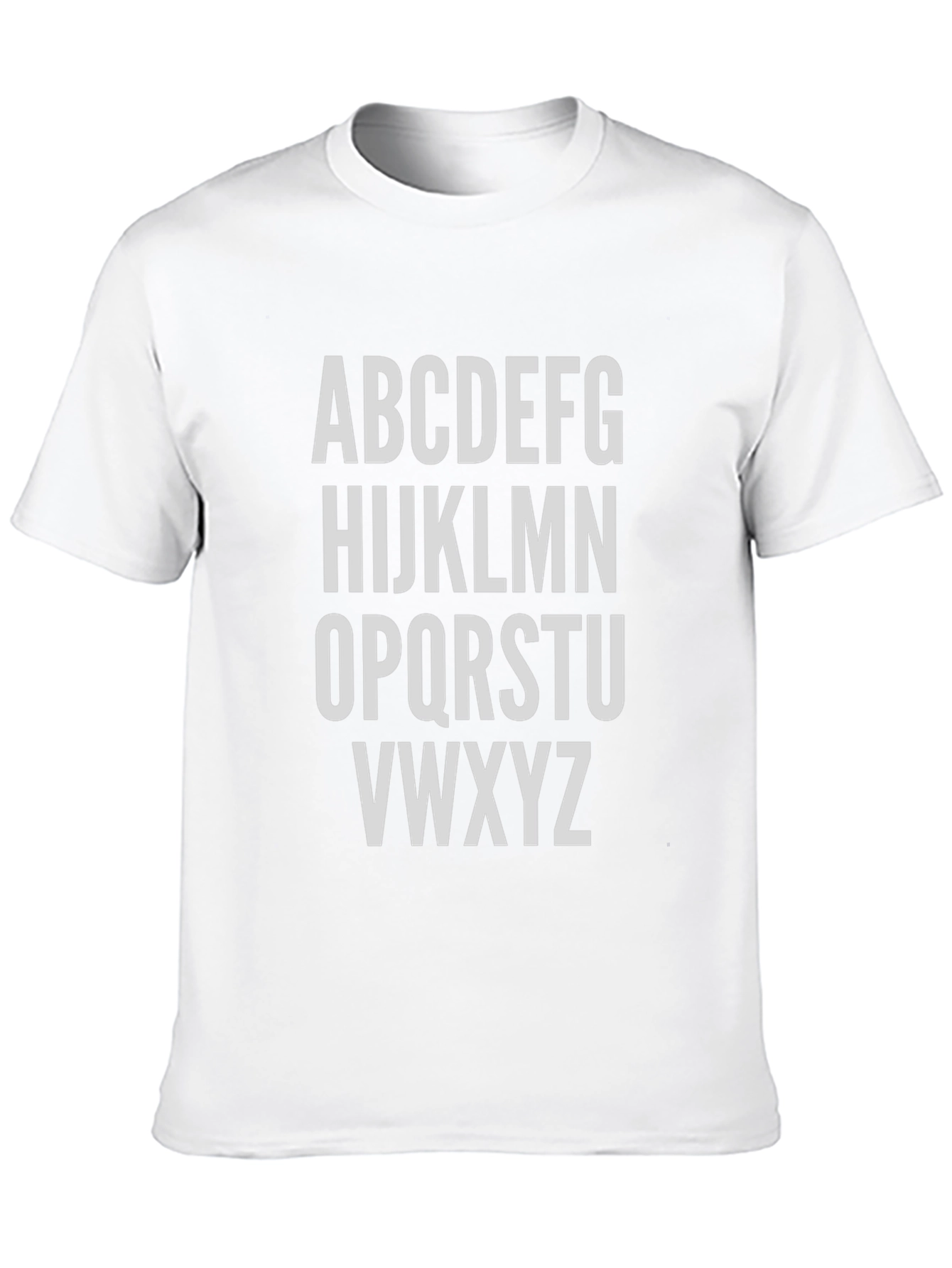 Alphabet Tee: Classic Black Cotton Blend Shirt