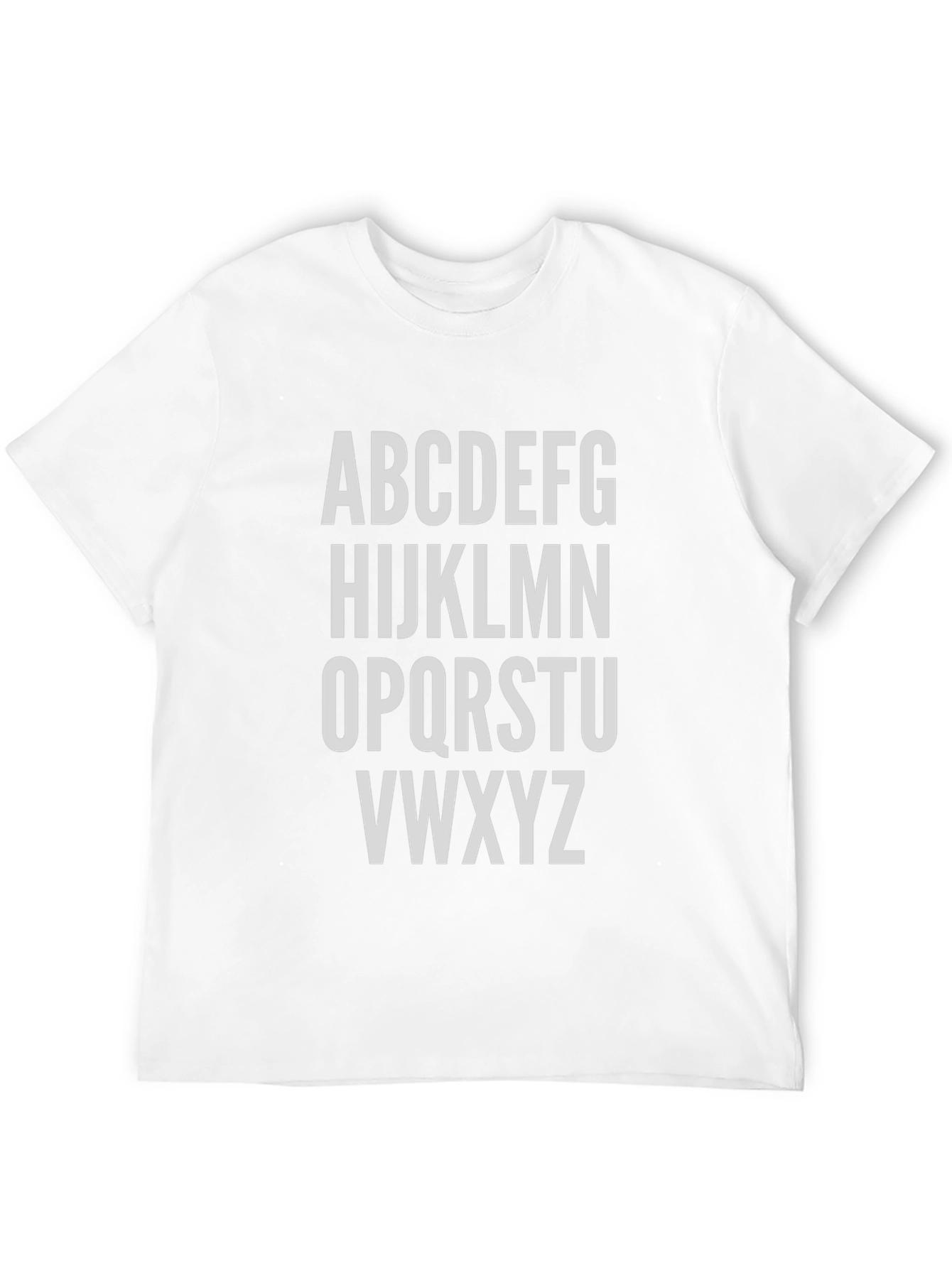 Alphabet Tee: Classic Black Cotton Blend Shirt