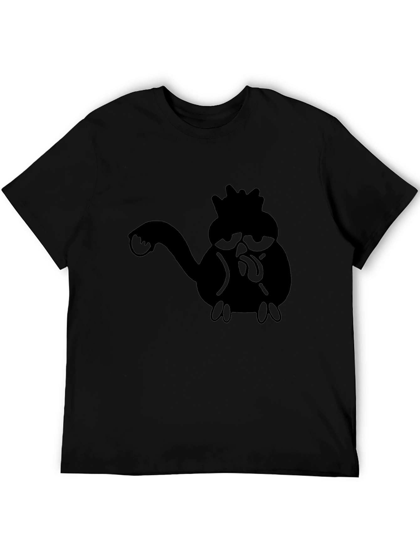 Black Graphic Tee - Funny Character