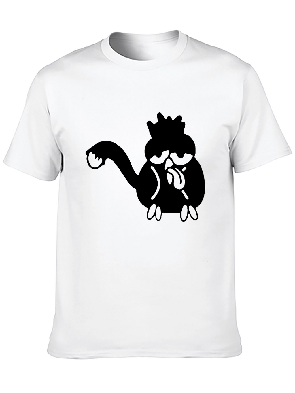Black Graphic Tee - Funny Character