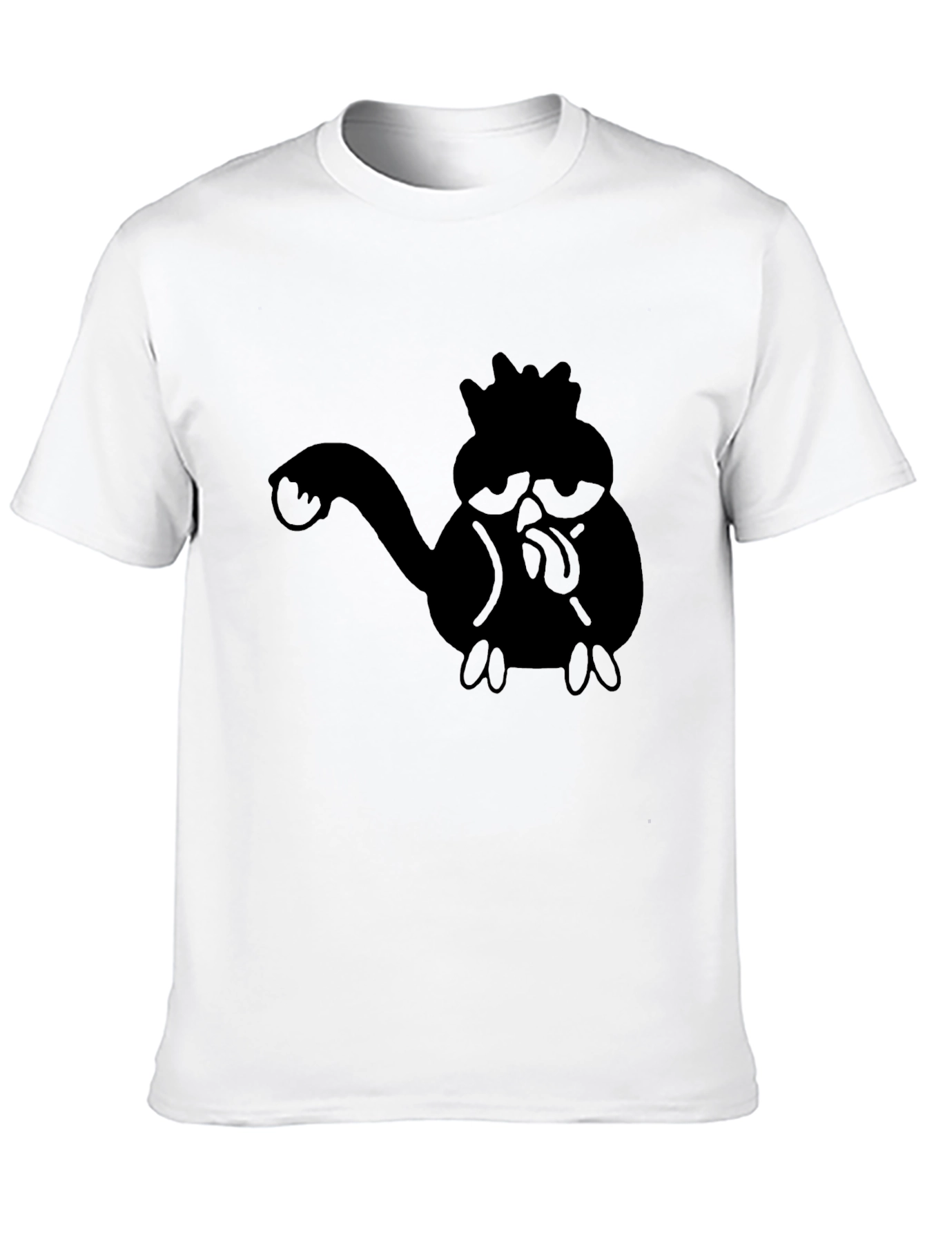 Black Graphic Tee - Funny Character