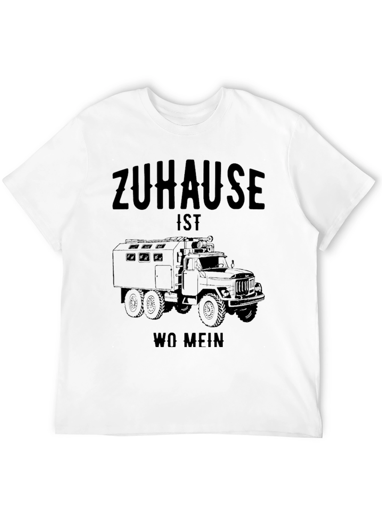 Zuhause Truck Graphic Tee - Black Crew Neck