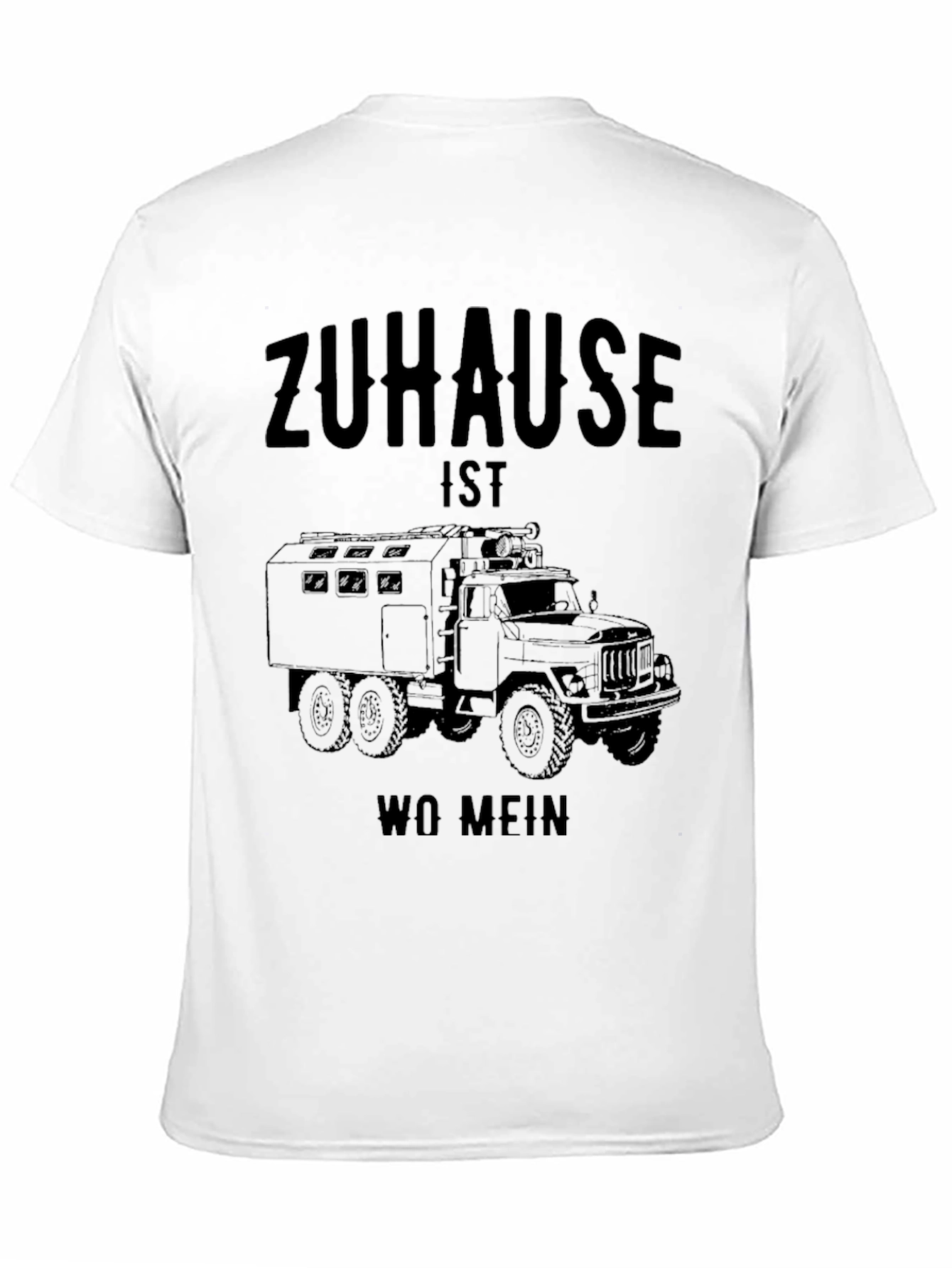 Zuhause Truck Graphic Tee - Black Crew Neck