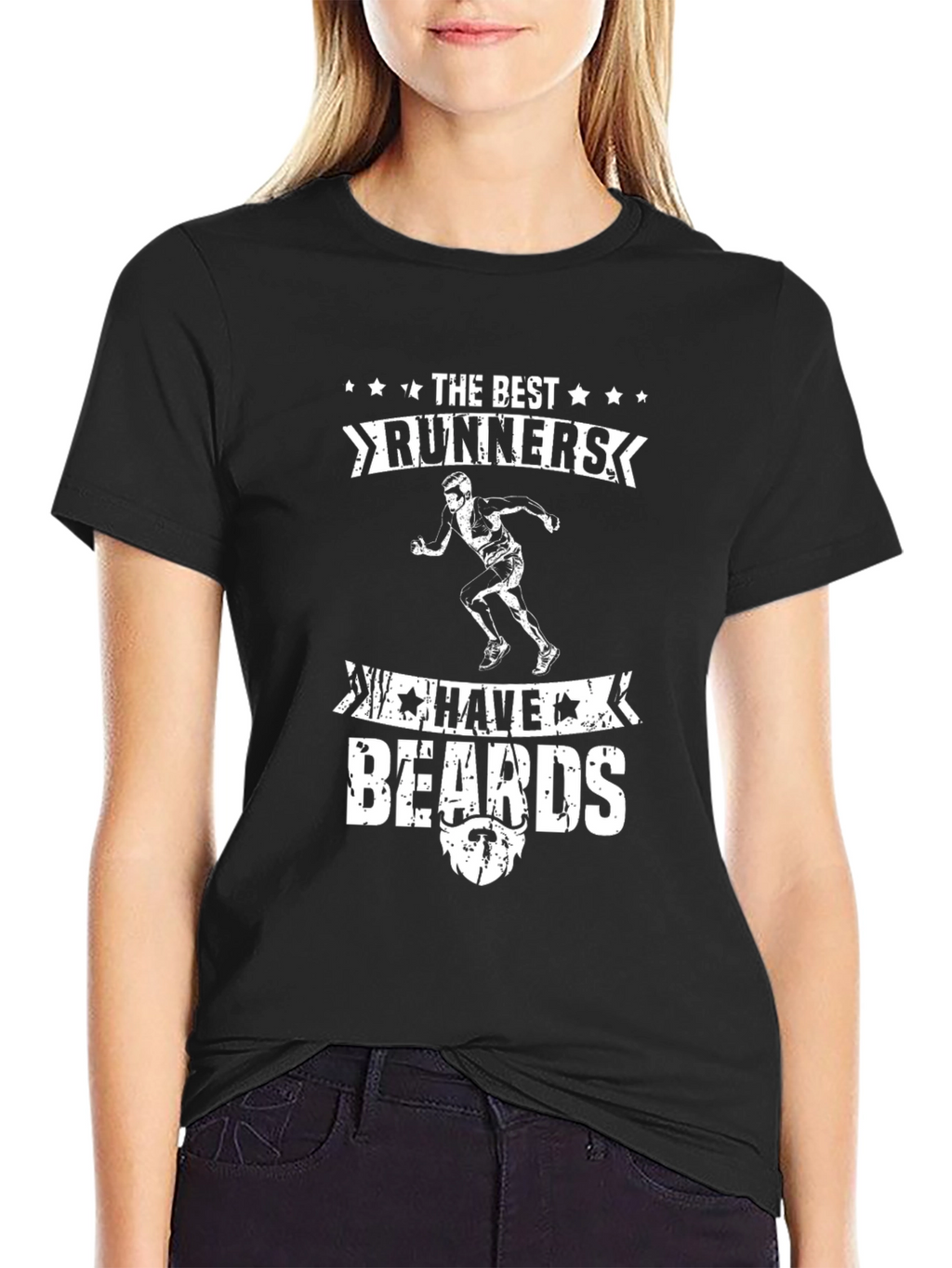 Best Runners Have Beards Black T-Shirt