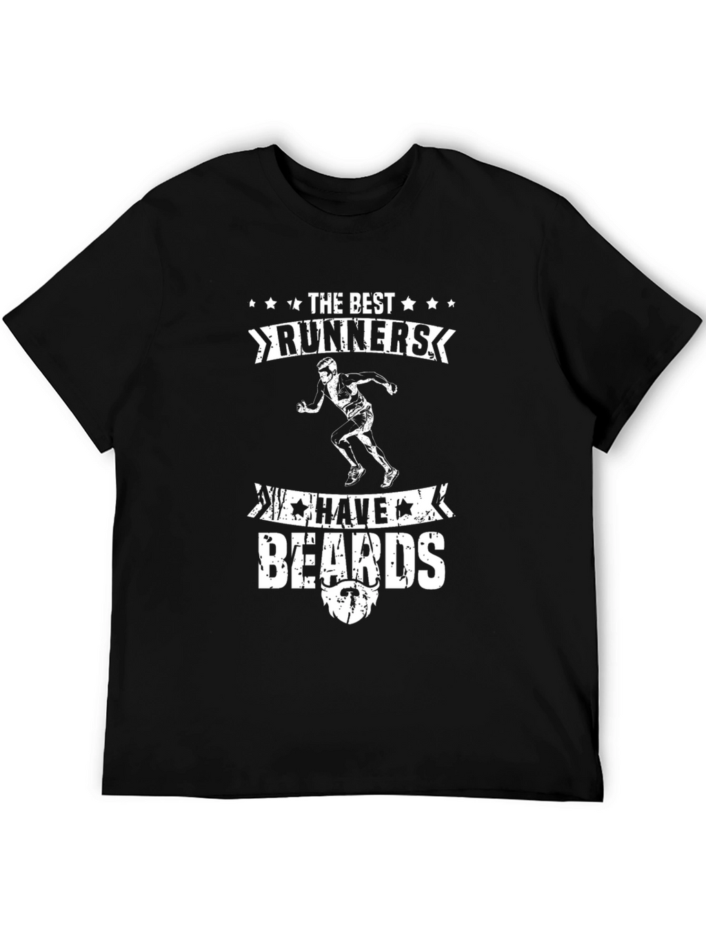 Best Runners Have Beards Black T-Shirt
