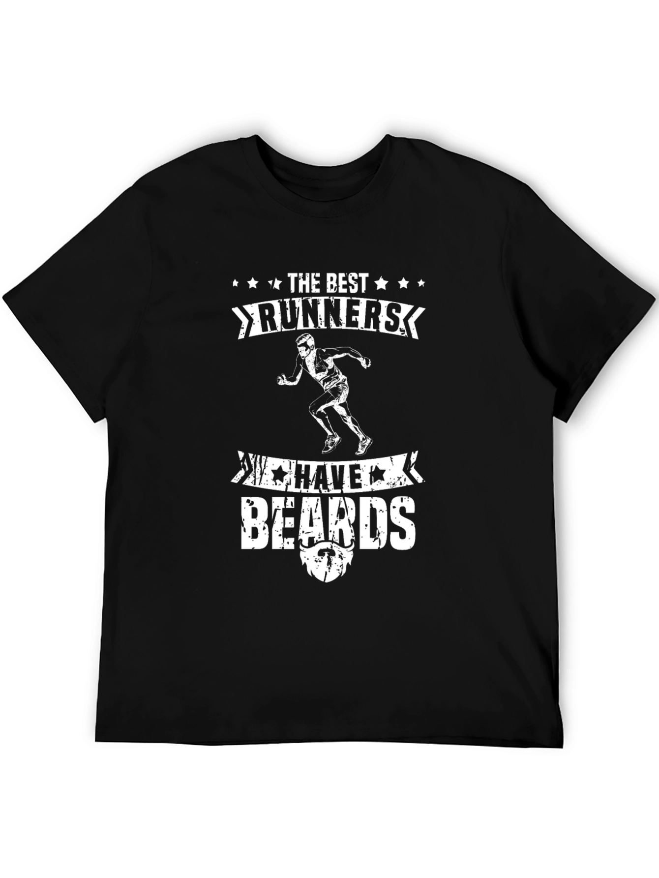 Best Runners Have Beards Black T-Shirt