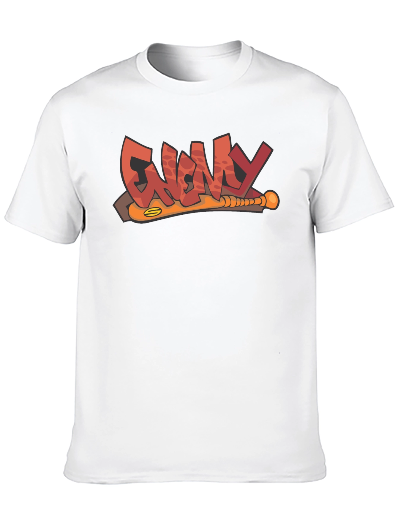 Enemy T-Shirt Black Graphic Novelty Baseball Bat Tee