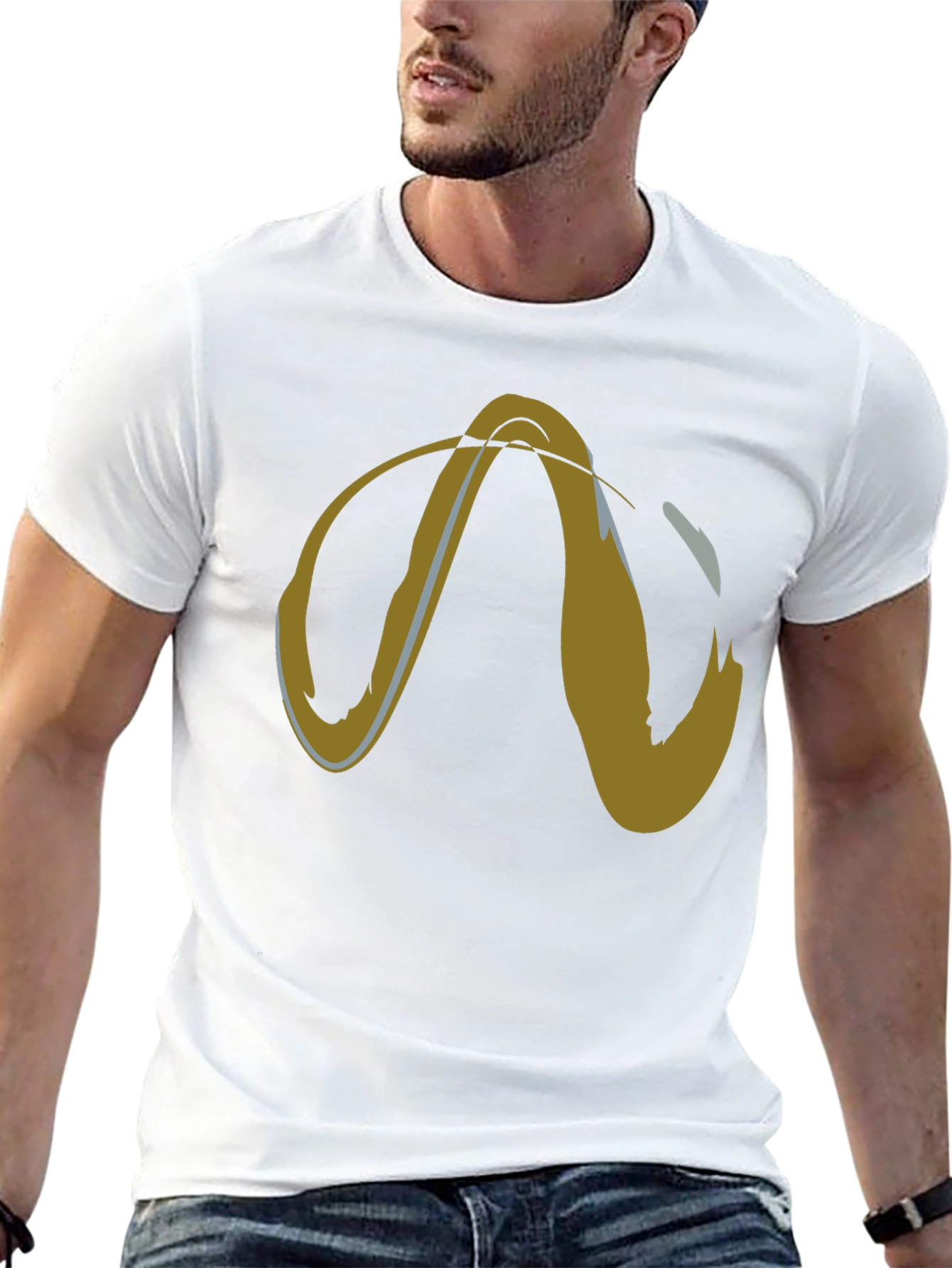 Abstract Graphic Tee - Mens Short Sleeve Black T-Shirt
