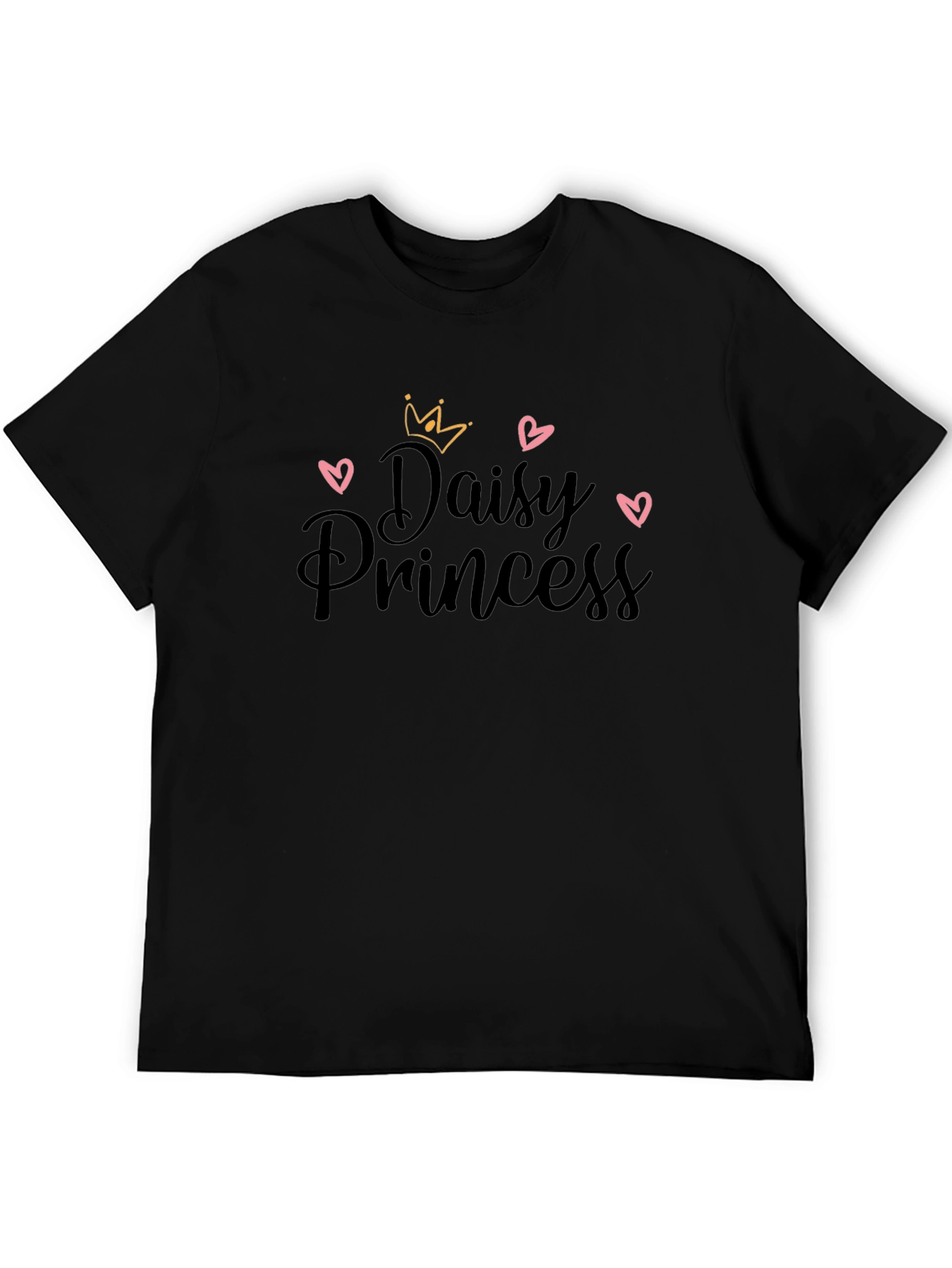 Daisy Princess Black Graphic Tee