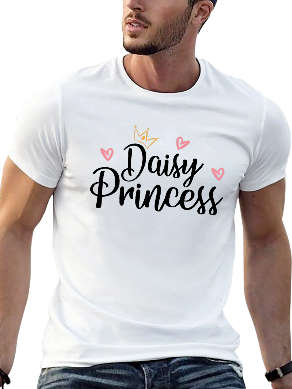 Daisy Princess Black Graphic Tee