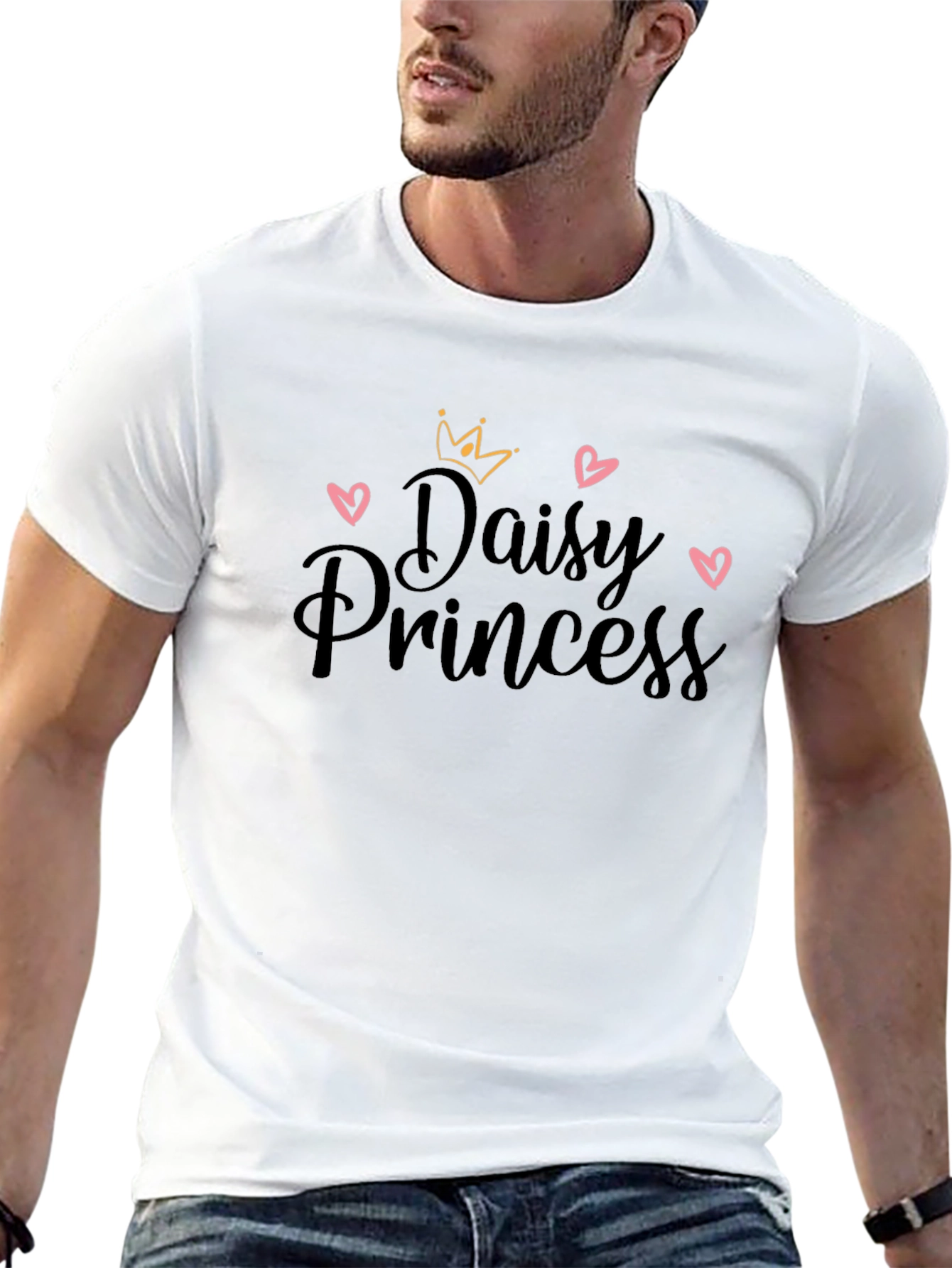 Daisy Princess Black Graphic Tee