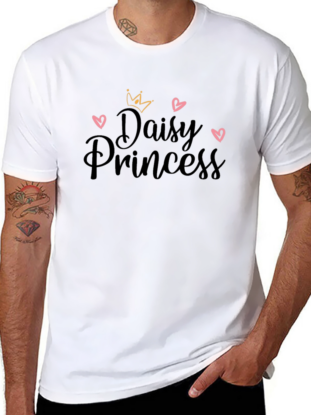 Daisy Princess Black Graphic Tee