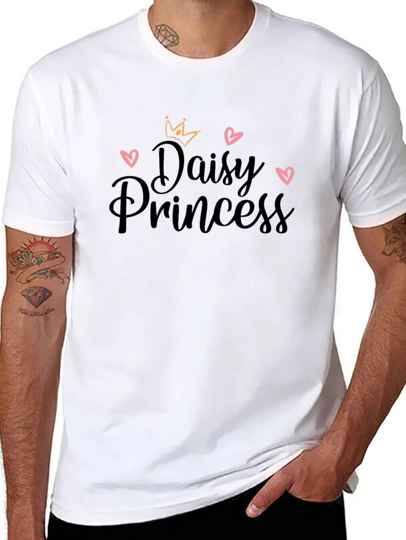 Daisy Princess Black Graphic Tee