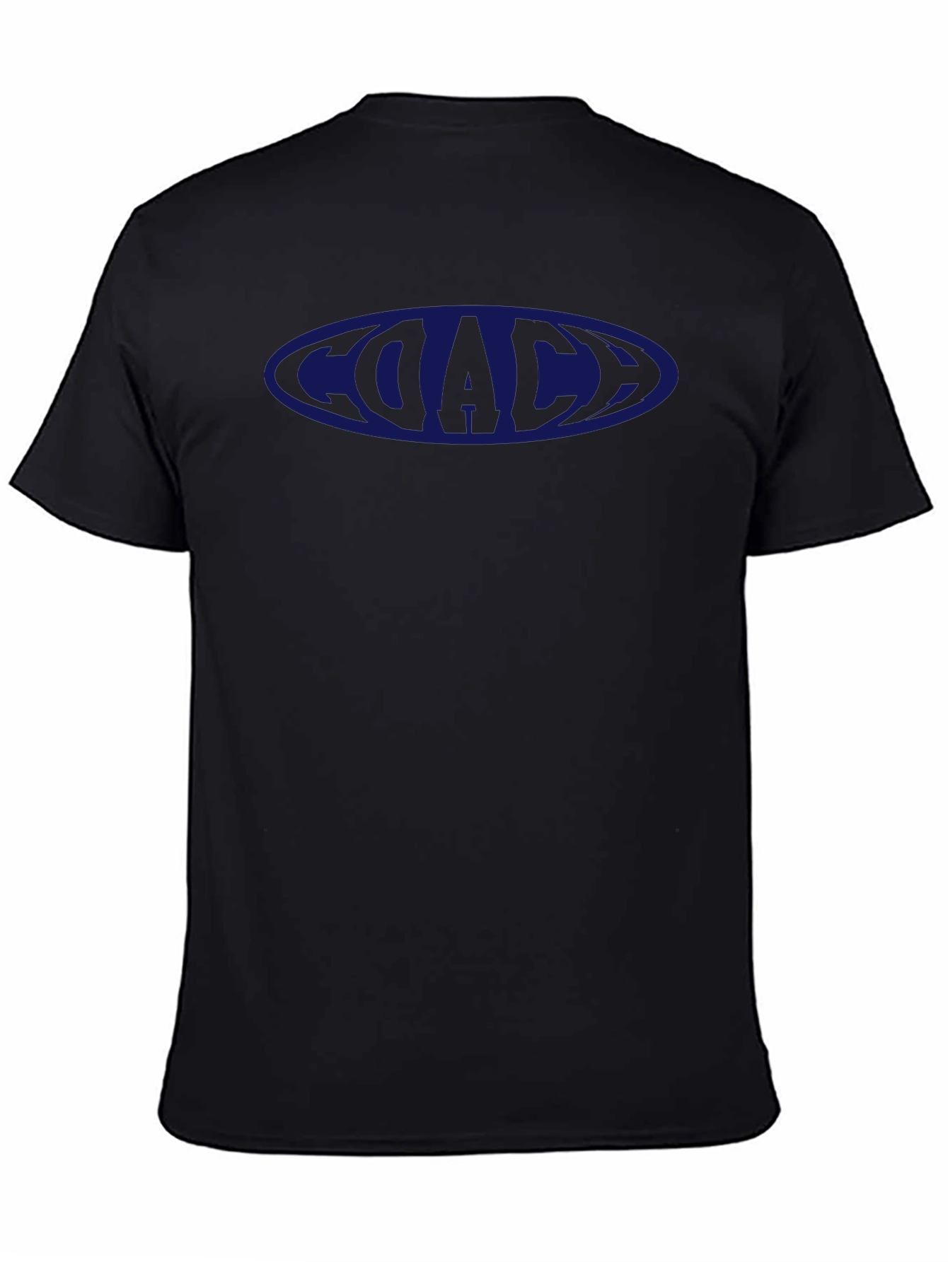 Coach T-Shirt Black with Blue Logo