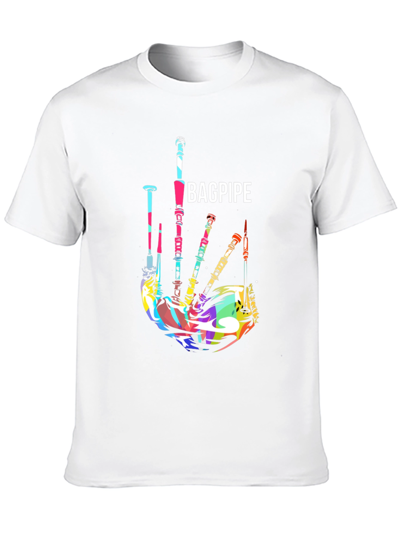 Bagpipe Graphic T-Shirt - Colorful Music Tee