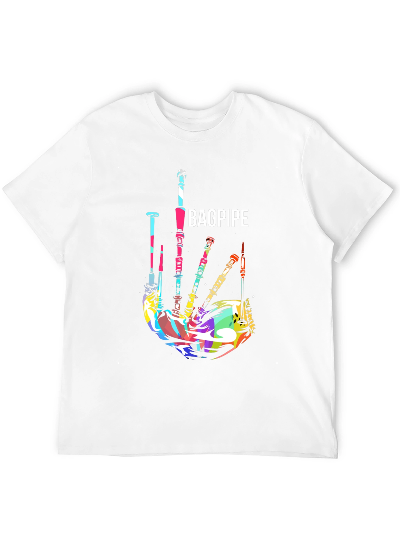 Bagpipe Graphic T-Shirt - Colorful Music Tee