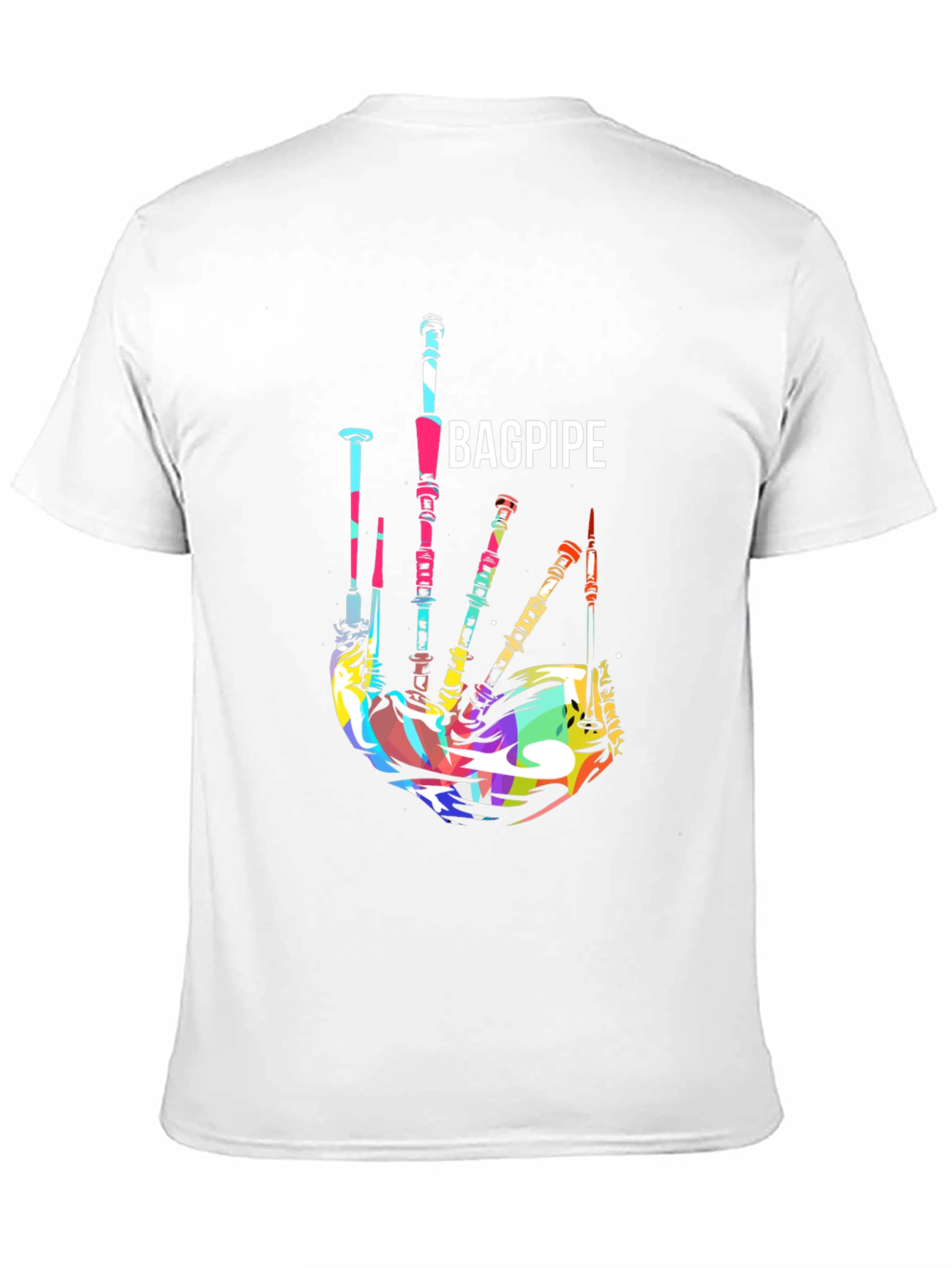Bagpipe Graphic T-Shirt - Colorful Music Tee