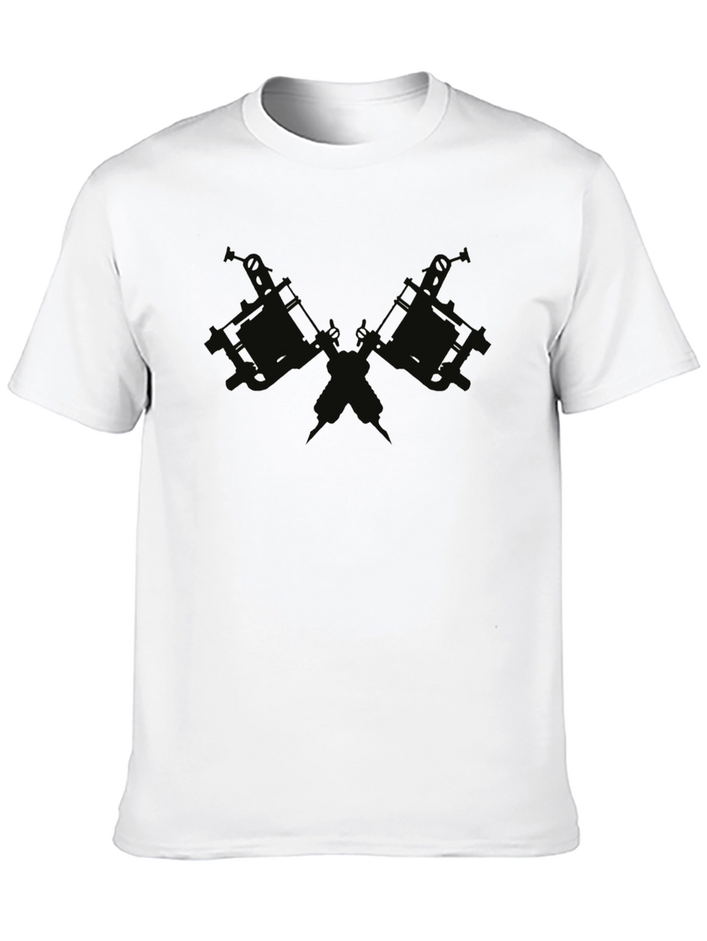 Crossed Tattoo Guns Black Graphic Tee