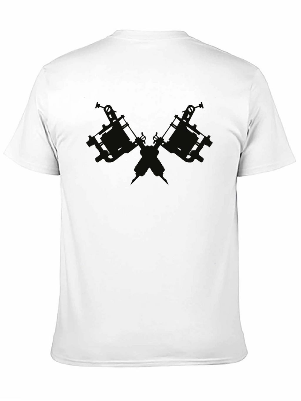 Crossed Tattoo Guns Black Graphic Tee