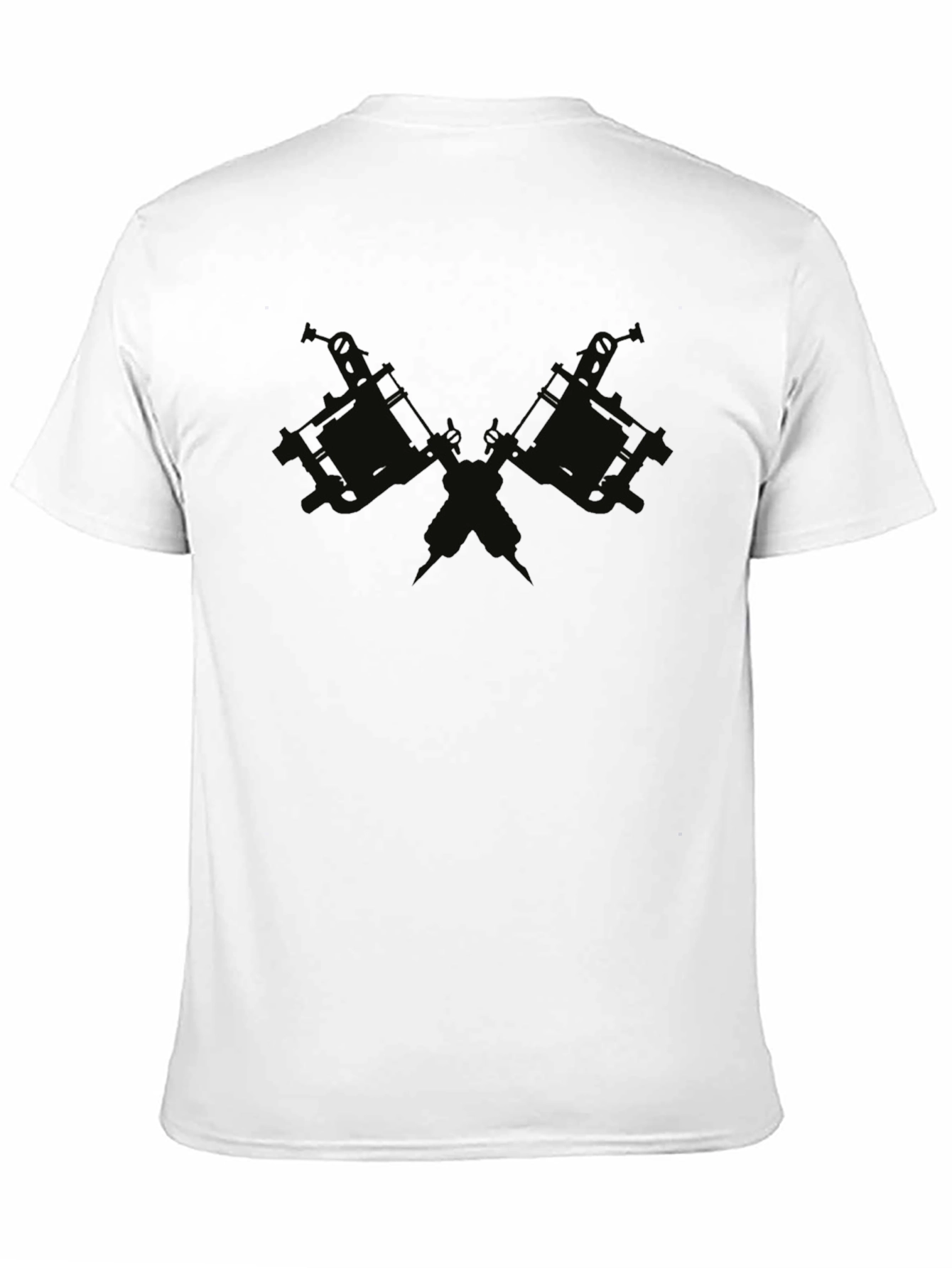 Crossed Tattoo Guns Black Graphic Tee